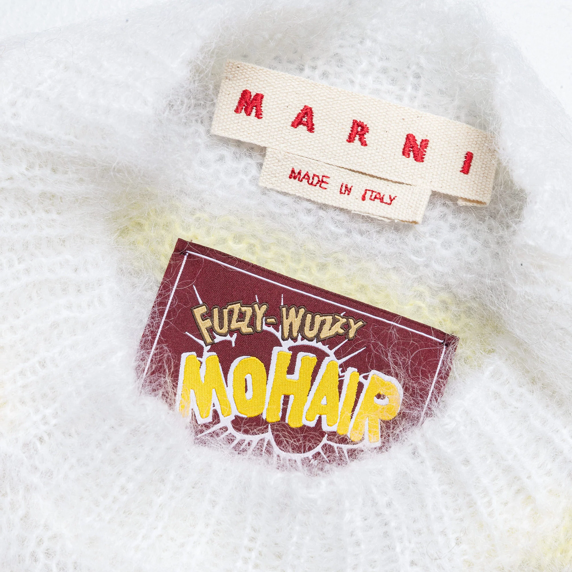 Striped Mohair Sweater - Lily White - Image 3