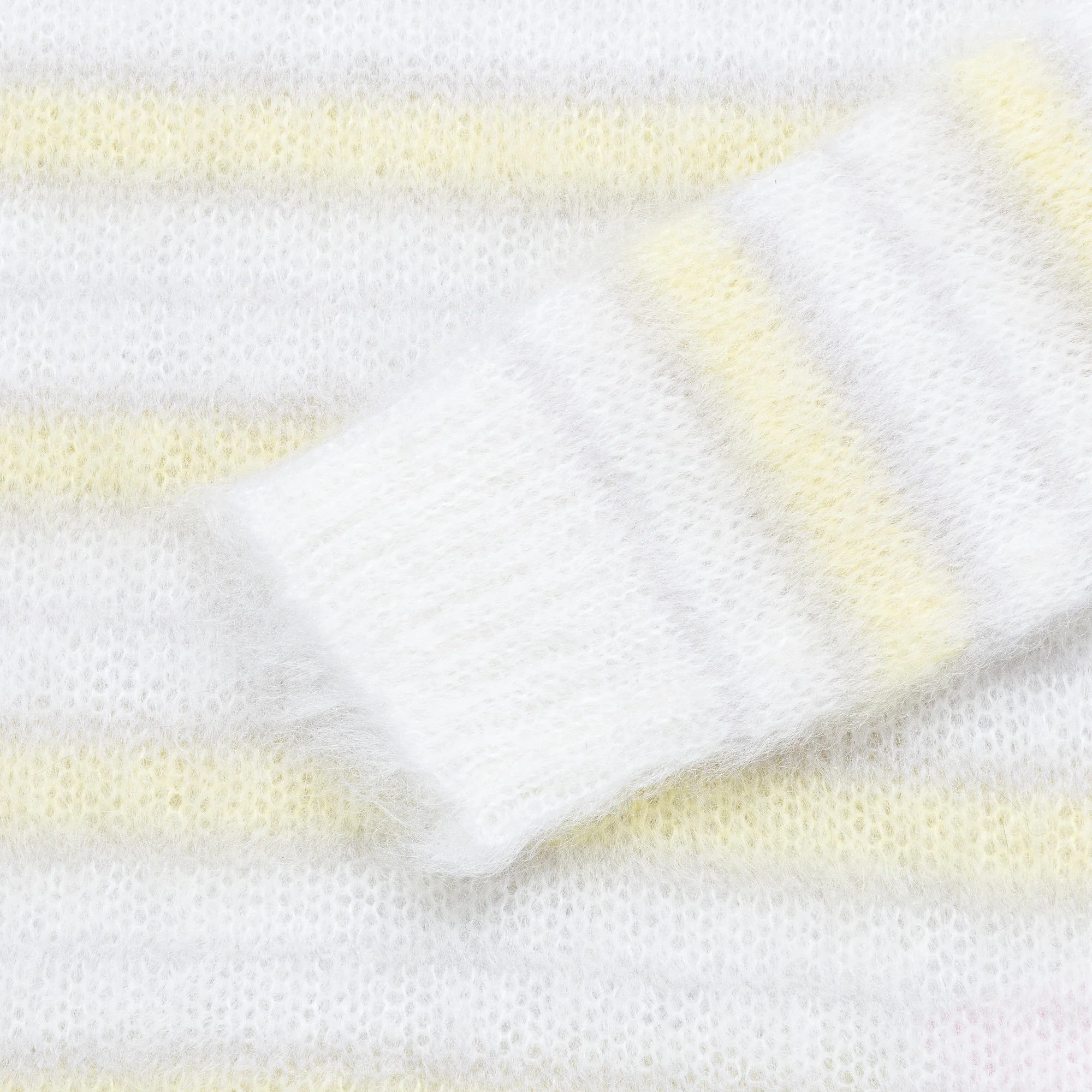 Striped Mohair Sweater - Lily White - Image 4