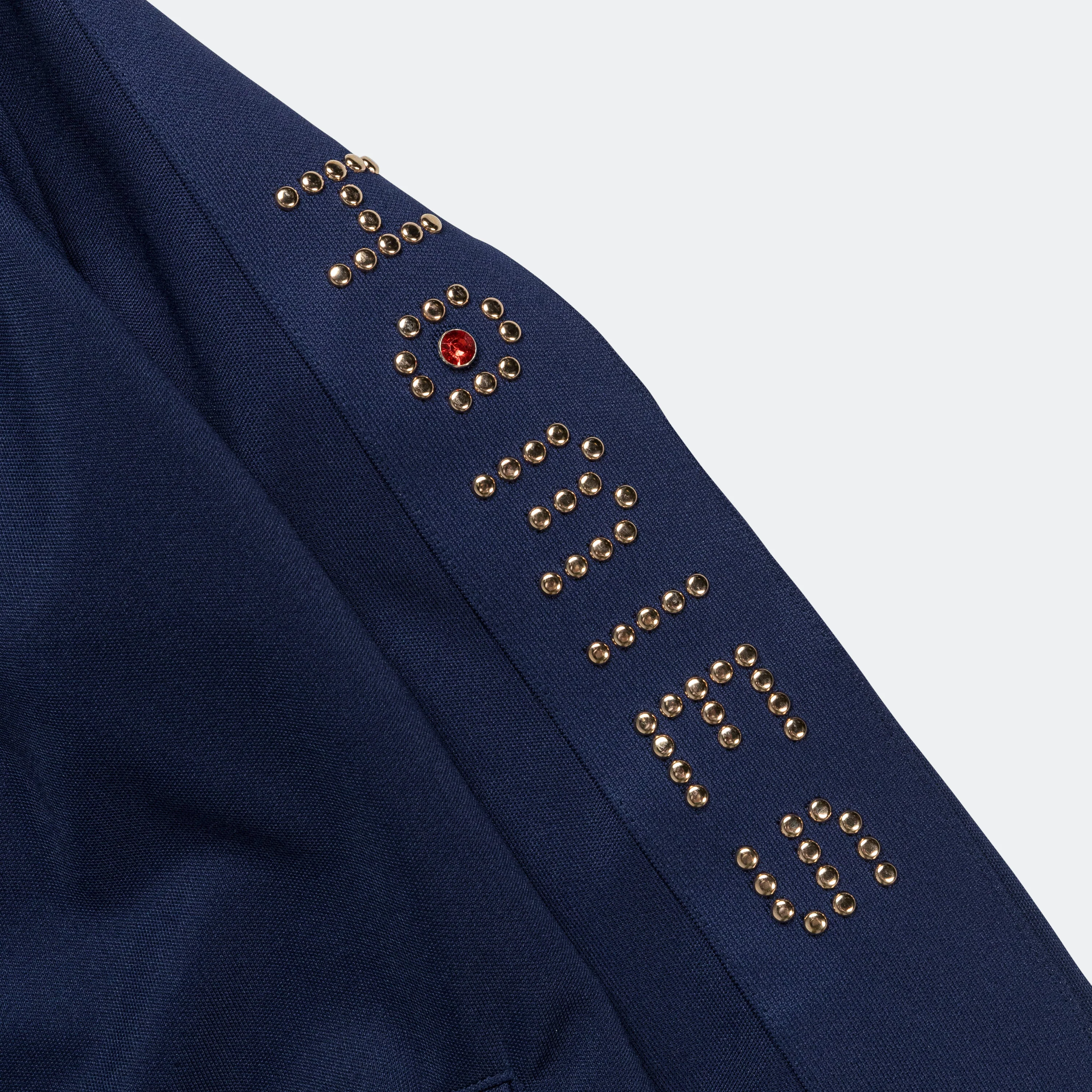 Studded Track Jacket - Navy - Image 3