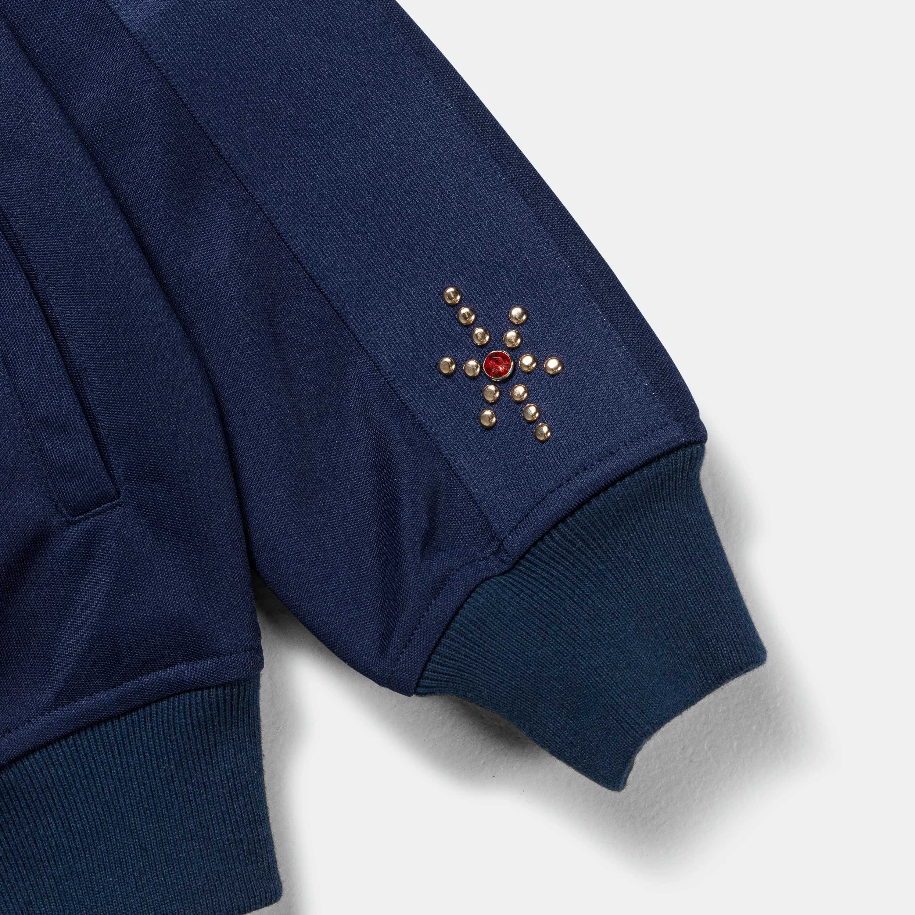 Studded Track Jacket - Navy - Image 5
