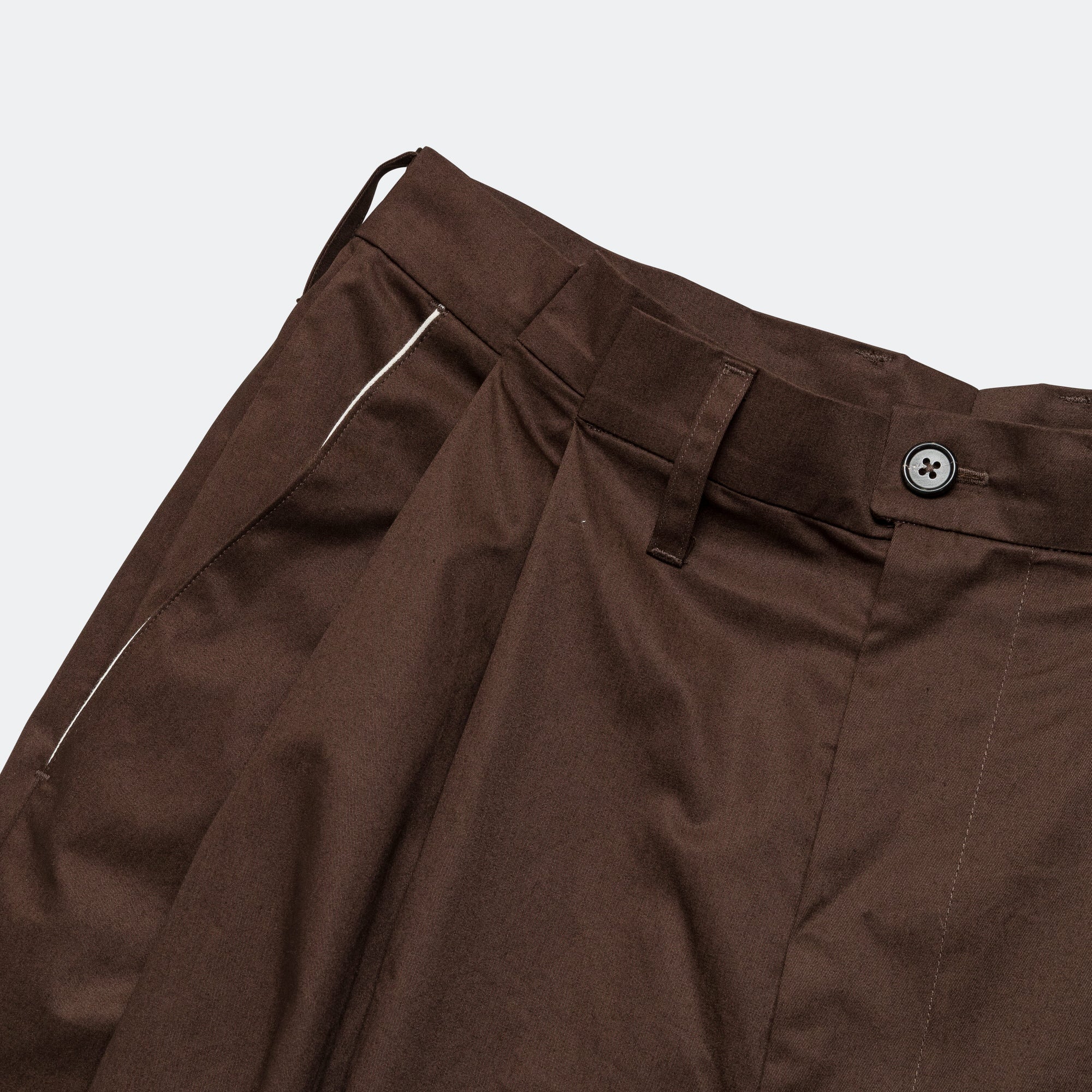 Suit Pants - Cotton Twill Suiting Brown - Image 4