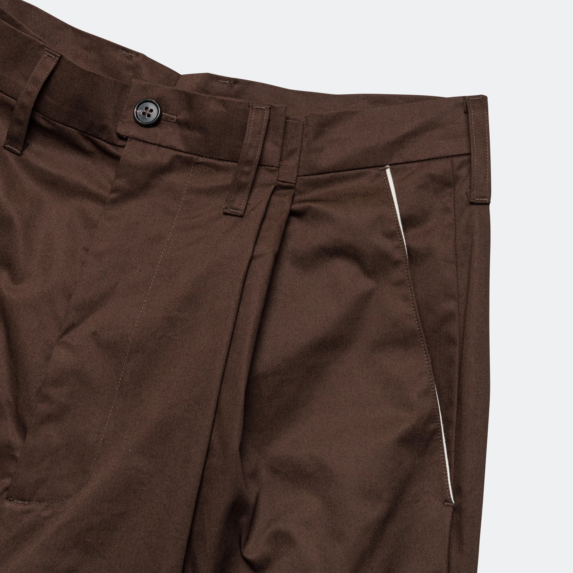 Suit Pants - Cotton Twill Suiting Brown - Image 5