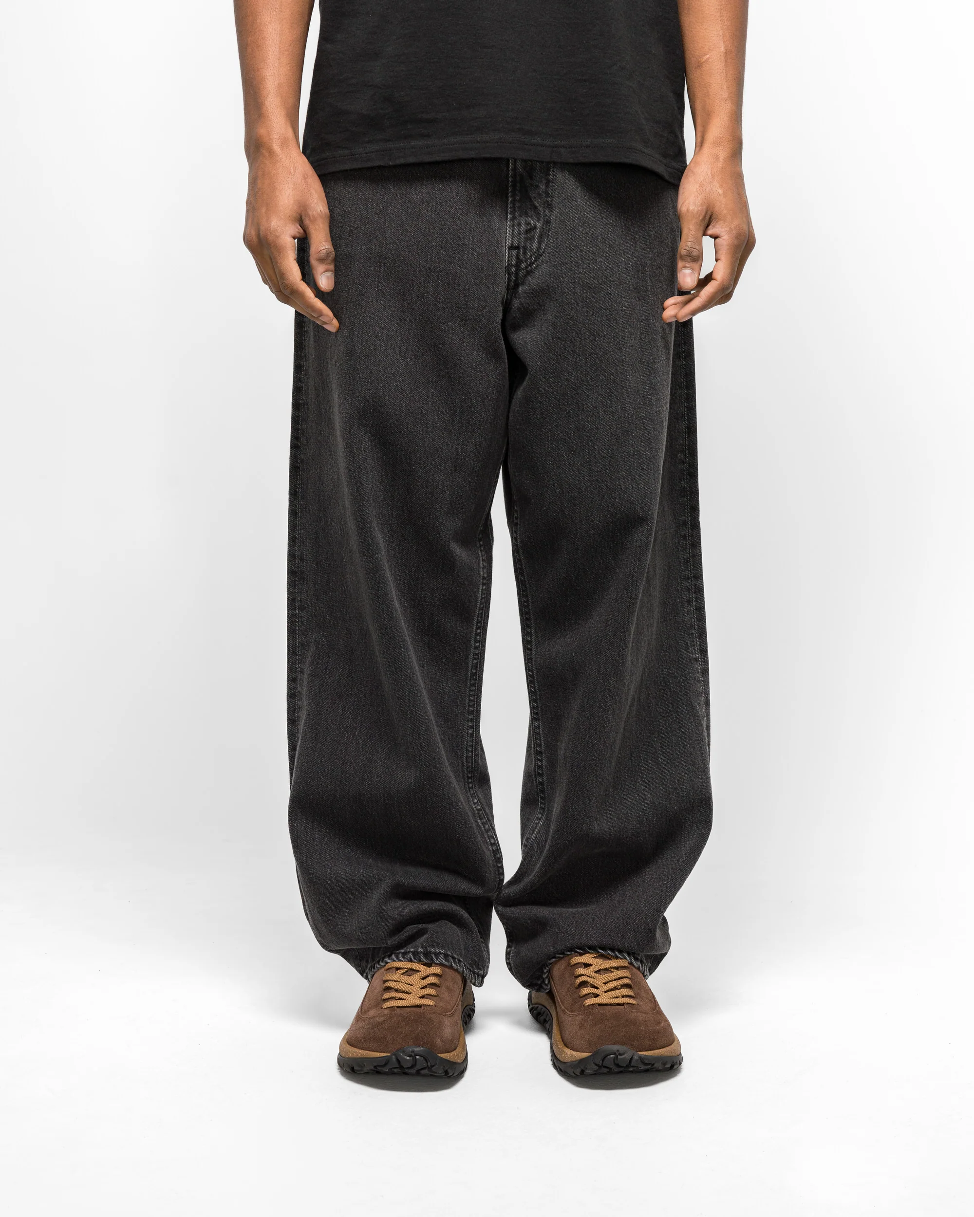 Super Dad's Fit Pants - Black Denim Stone Wash - Image 2