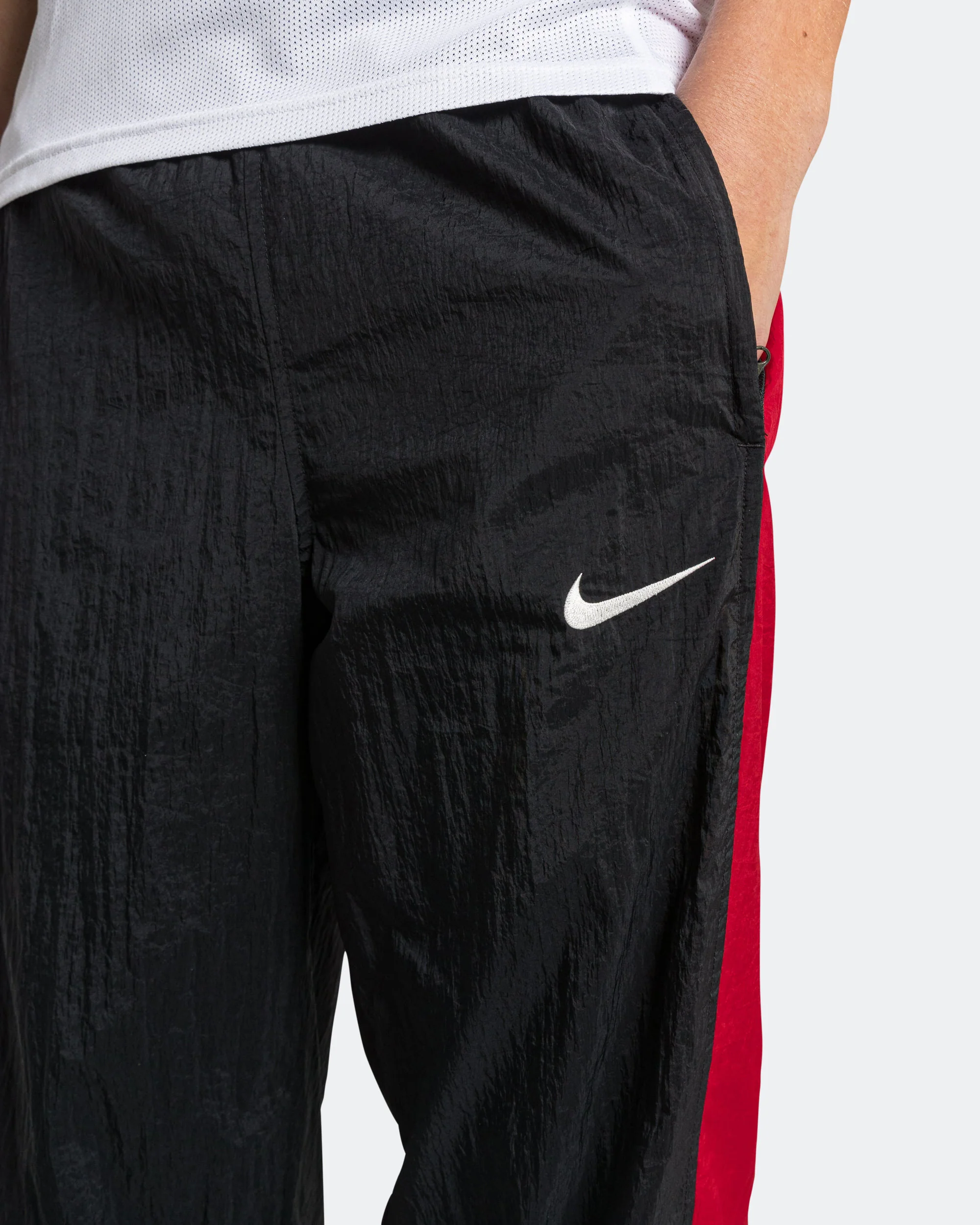 T90 Water Repellent Track Pant - Black/Gym-Red - Image 7