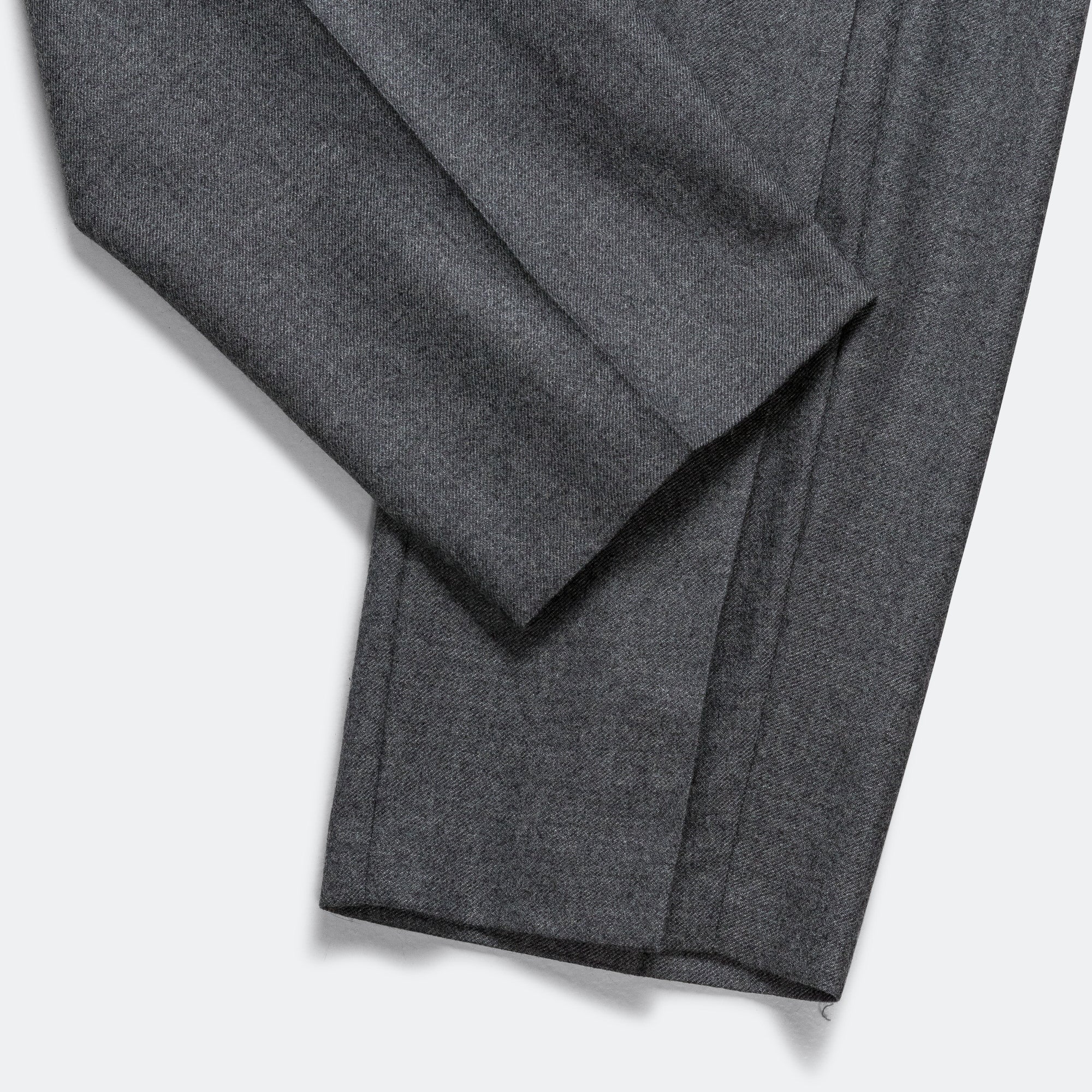 Tailored Wool Trousers - Dark Grey Melange - Image 6