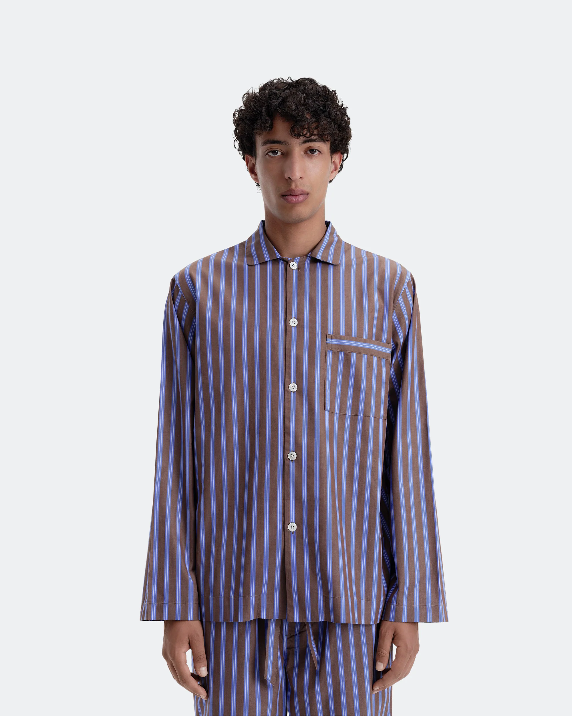 Pyjama Shirt - Chestnut Stripes - Image 2