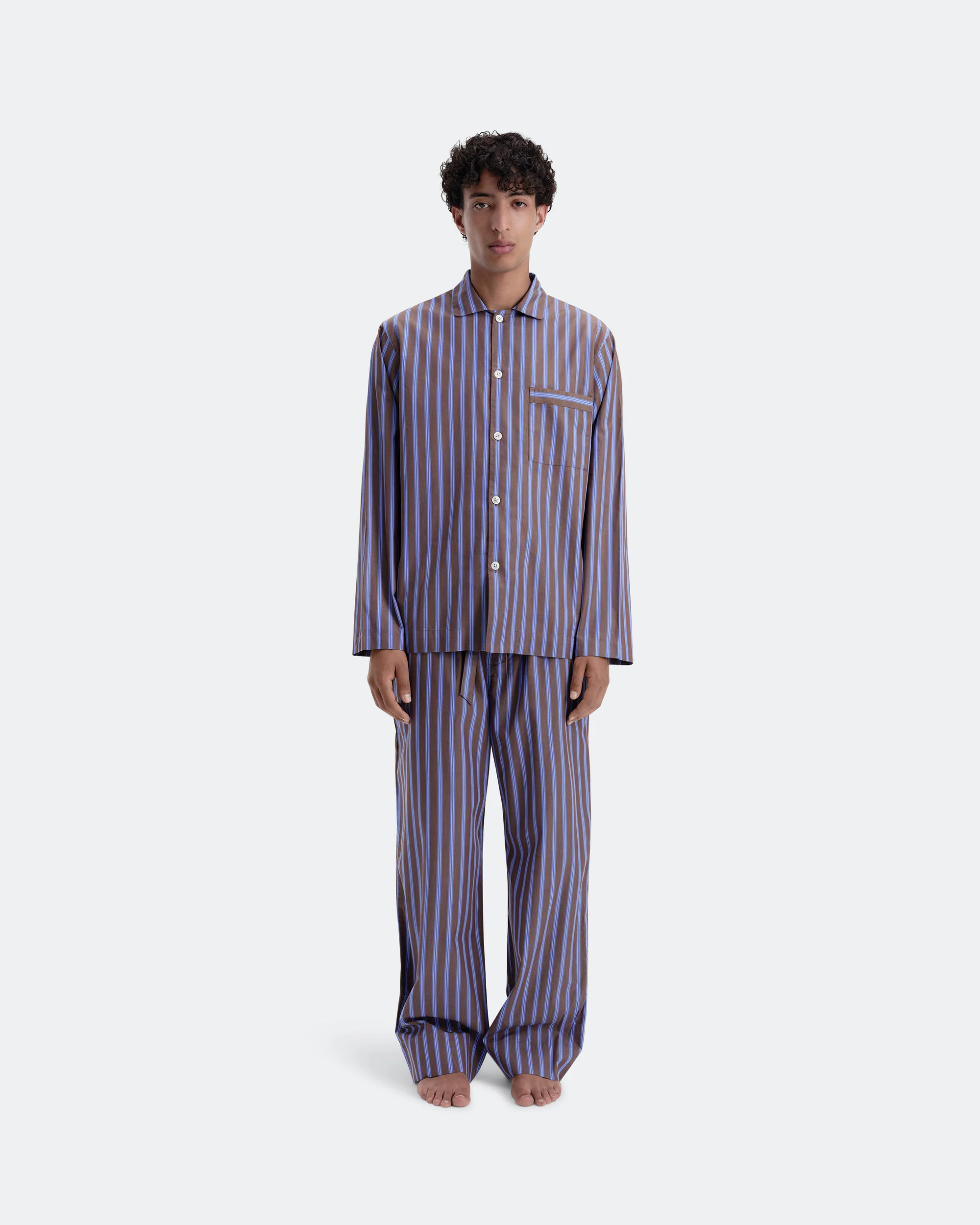 Pyjama Shirt - Chestnut Stripes - Image 4