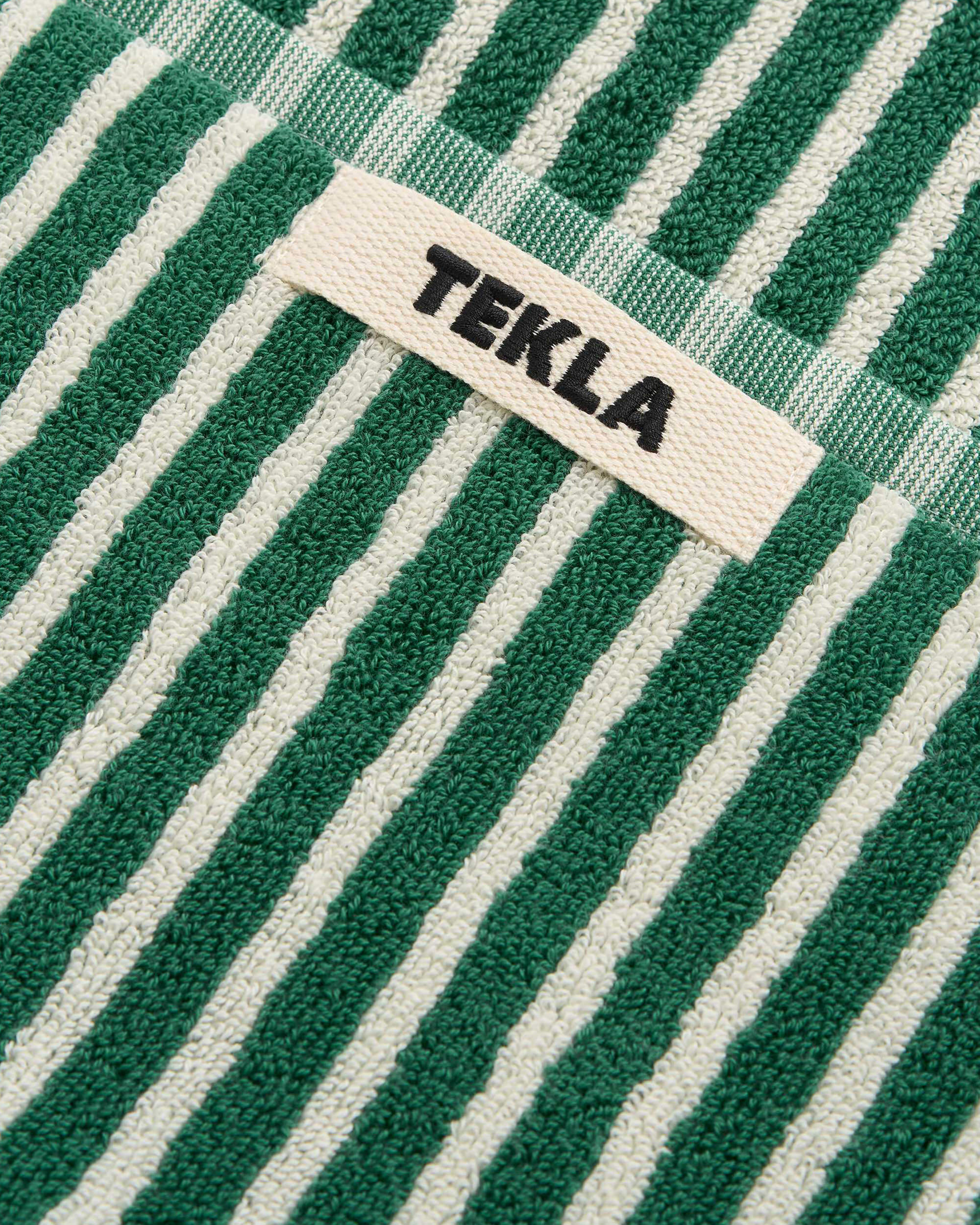 Terry Towel - Teal Green Stripes - Image 3