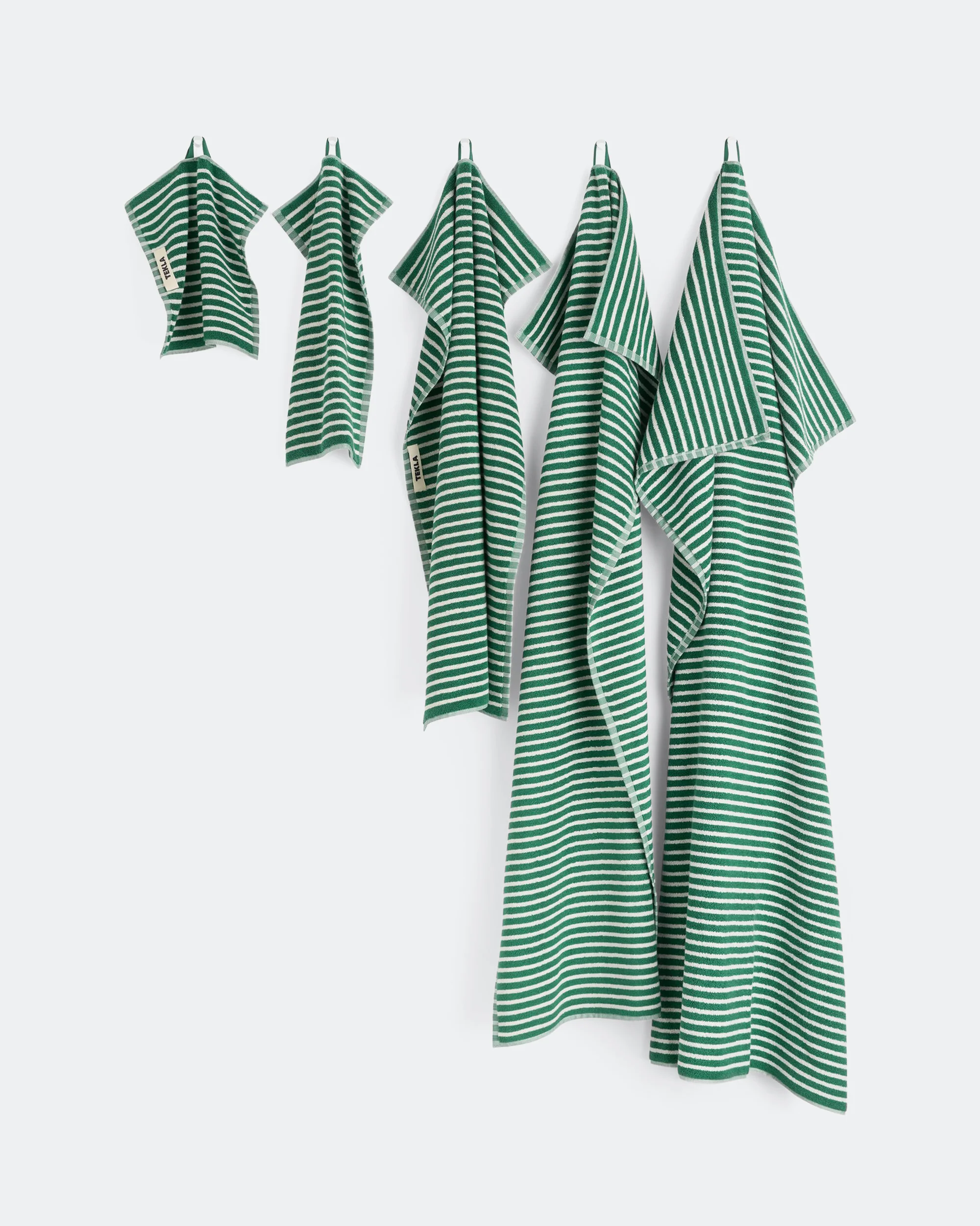 Terry Towel - Teal Green Stripes - Image 4