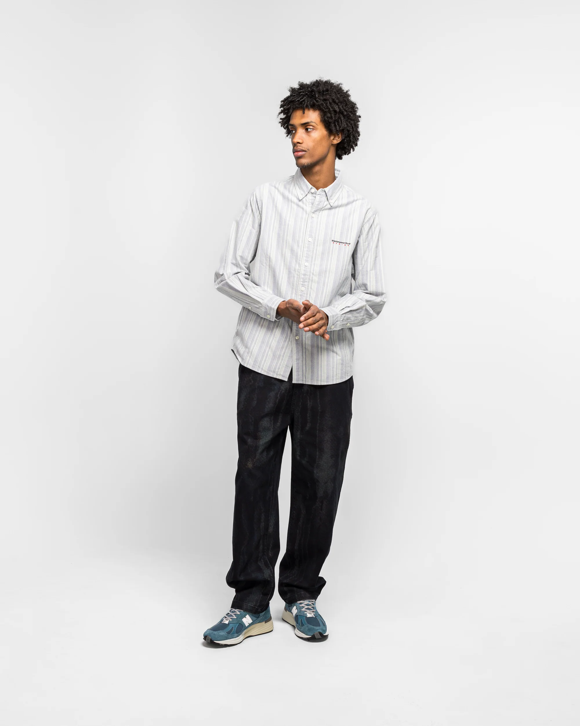 DSN Oxford Shirt - Navy - Image 6