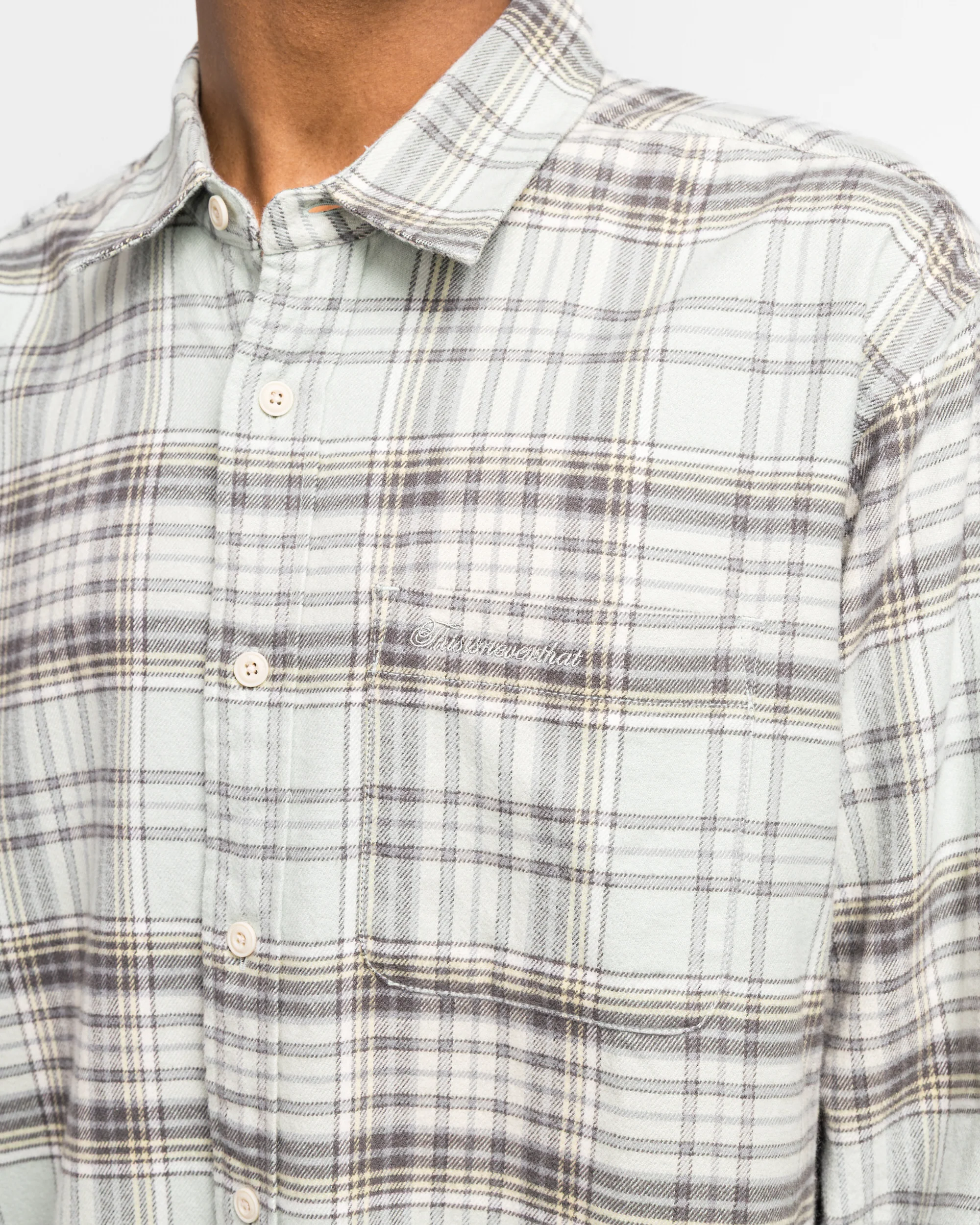 Flannel Check Shirt - Sage - Image 5