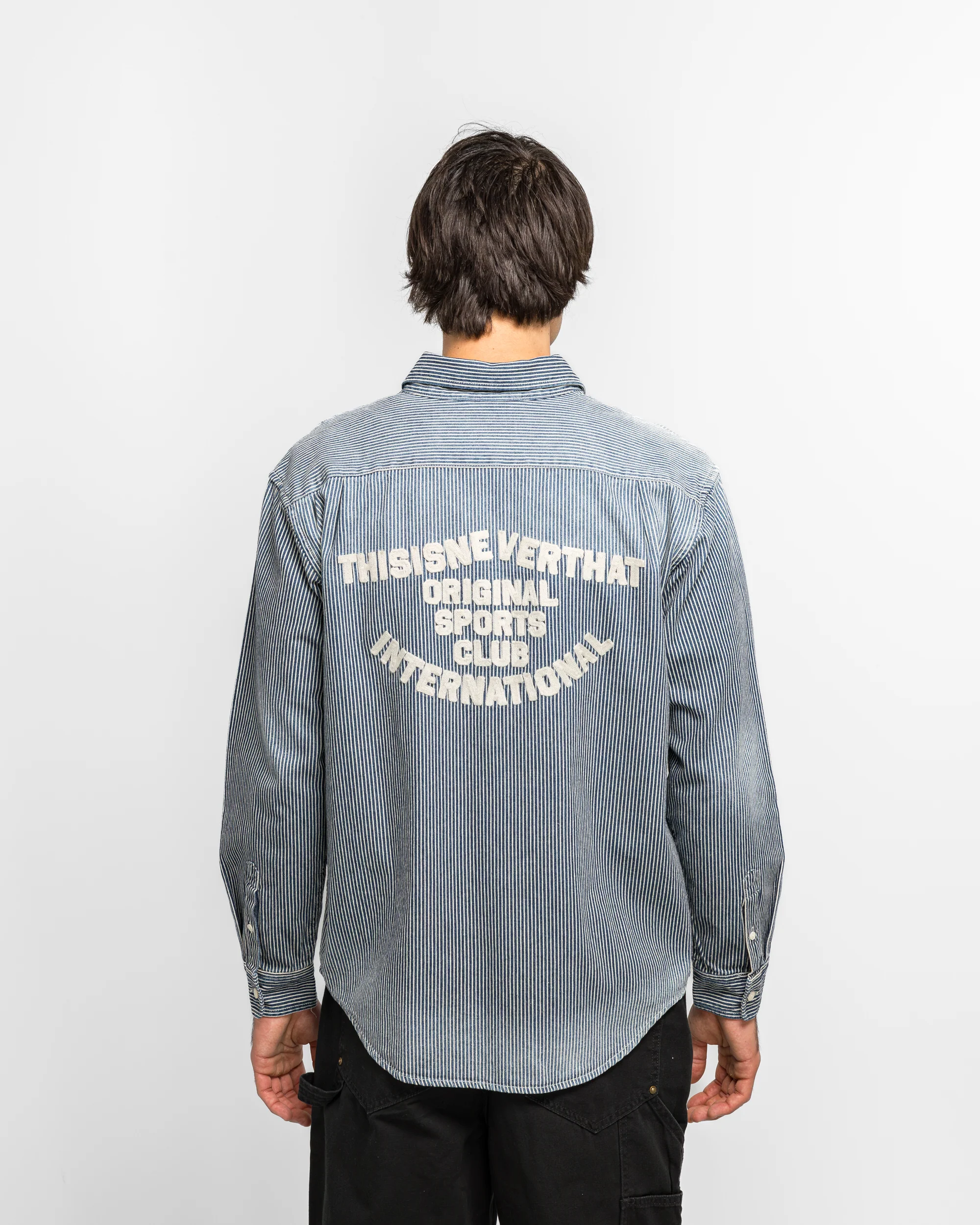 Hickory Denim Shirt - Indigo - Image 4