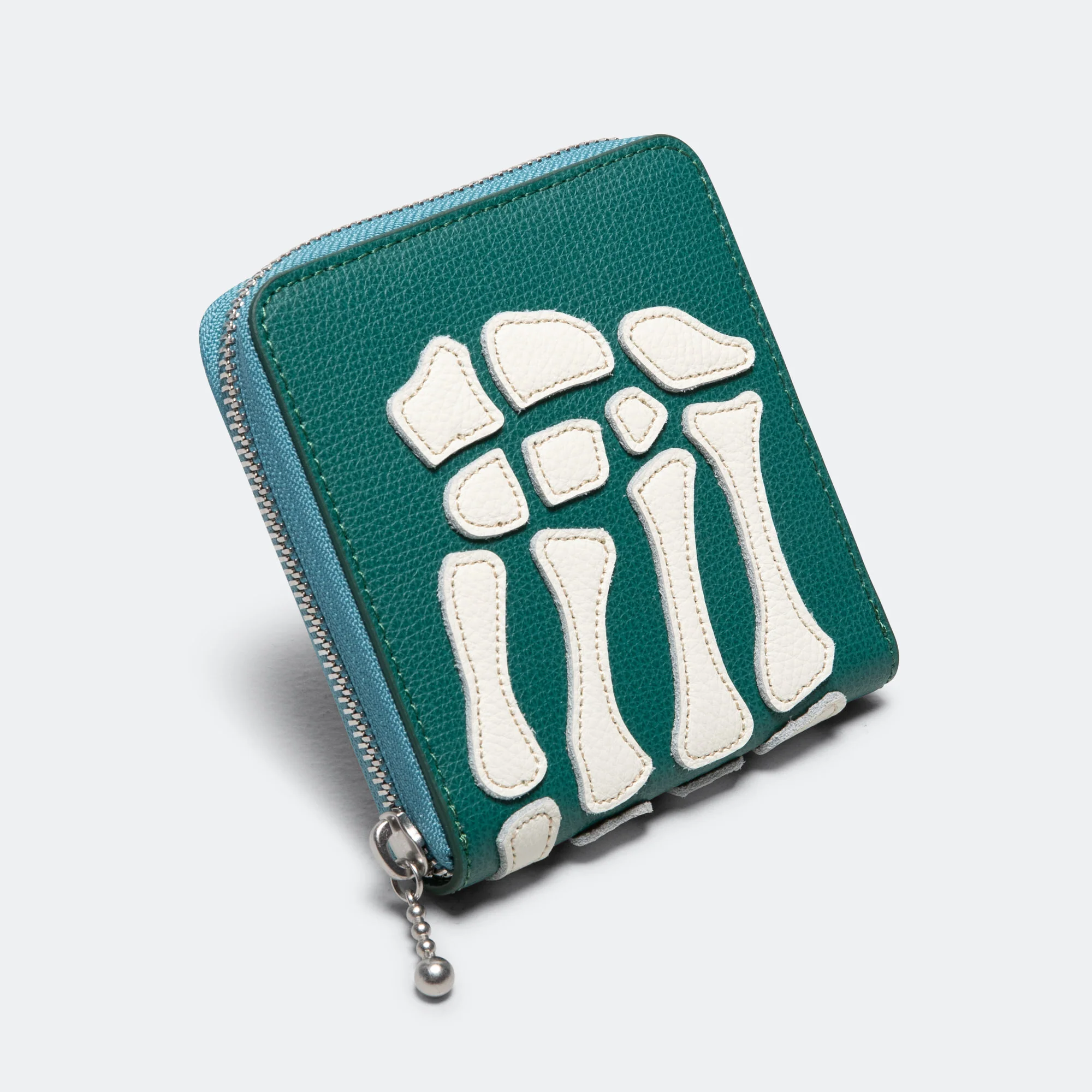 THUMB-UP BONE BAND ZIP Wallet - Peacock Green - Image 3