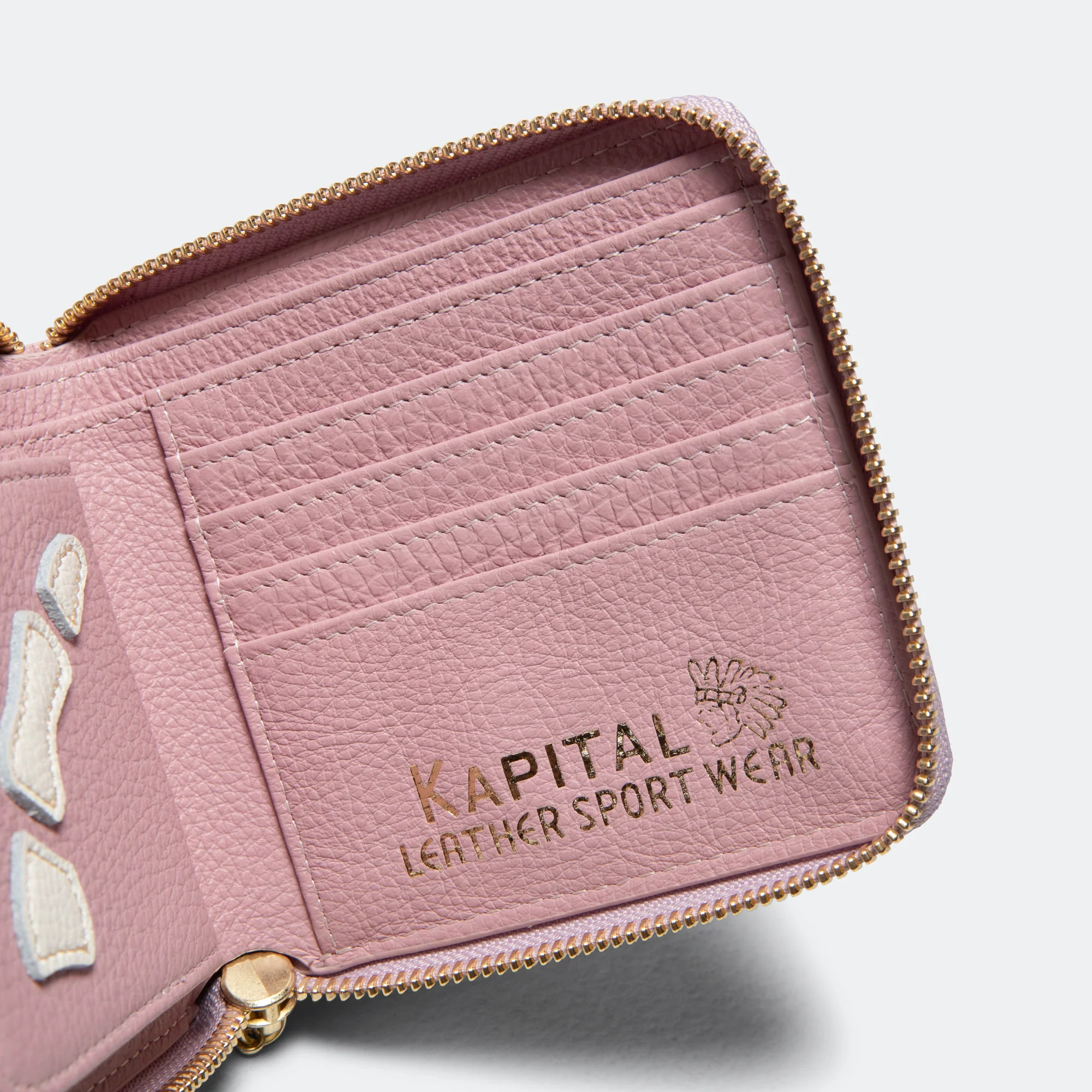 THUMB-UP BONE BAND ZIP Wallet - Pink - Image 4