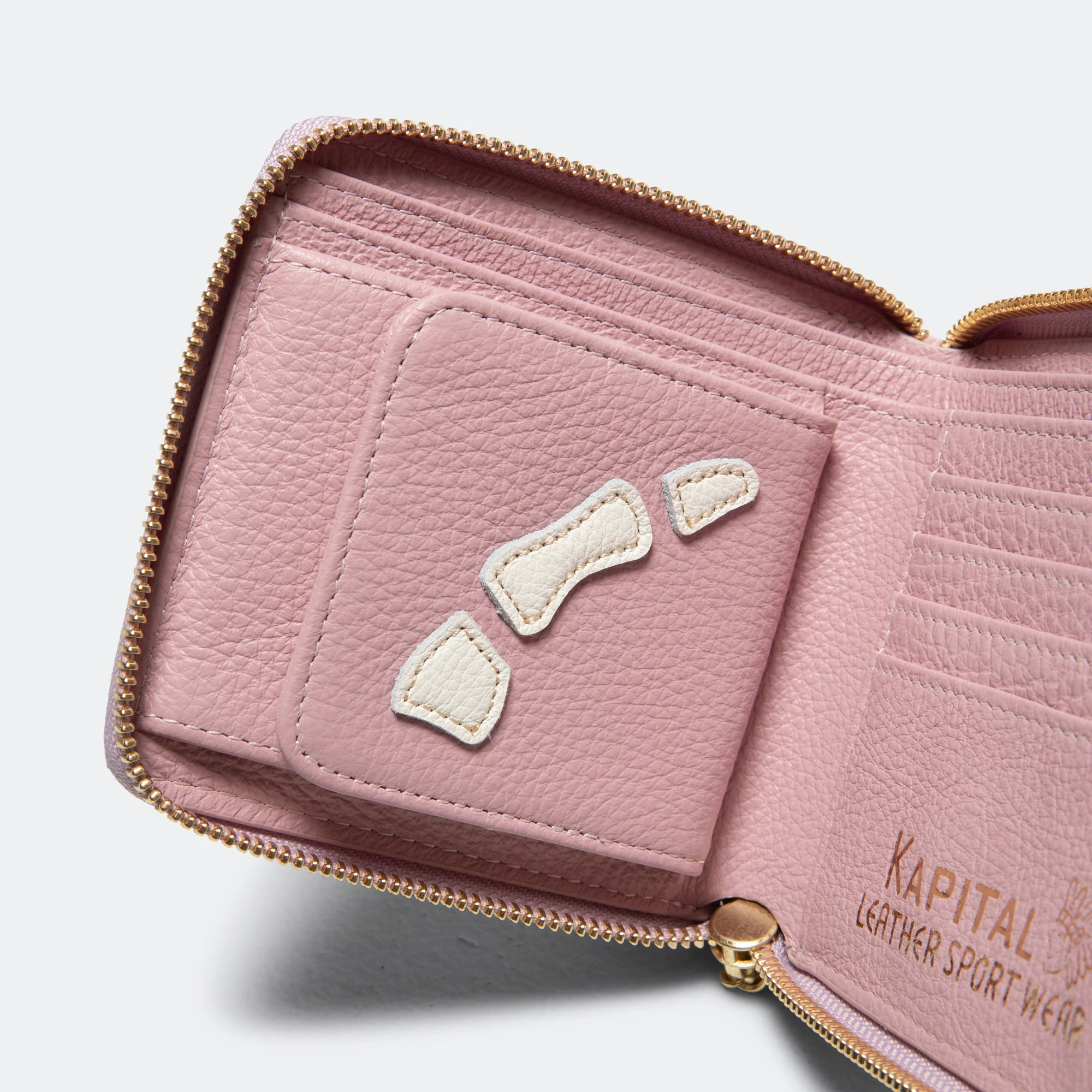 THUMB-UP BONE BAND ZIP Wallet - Pink - Image 5