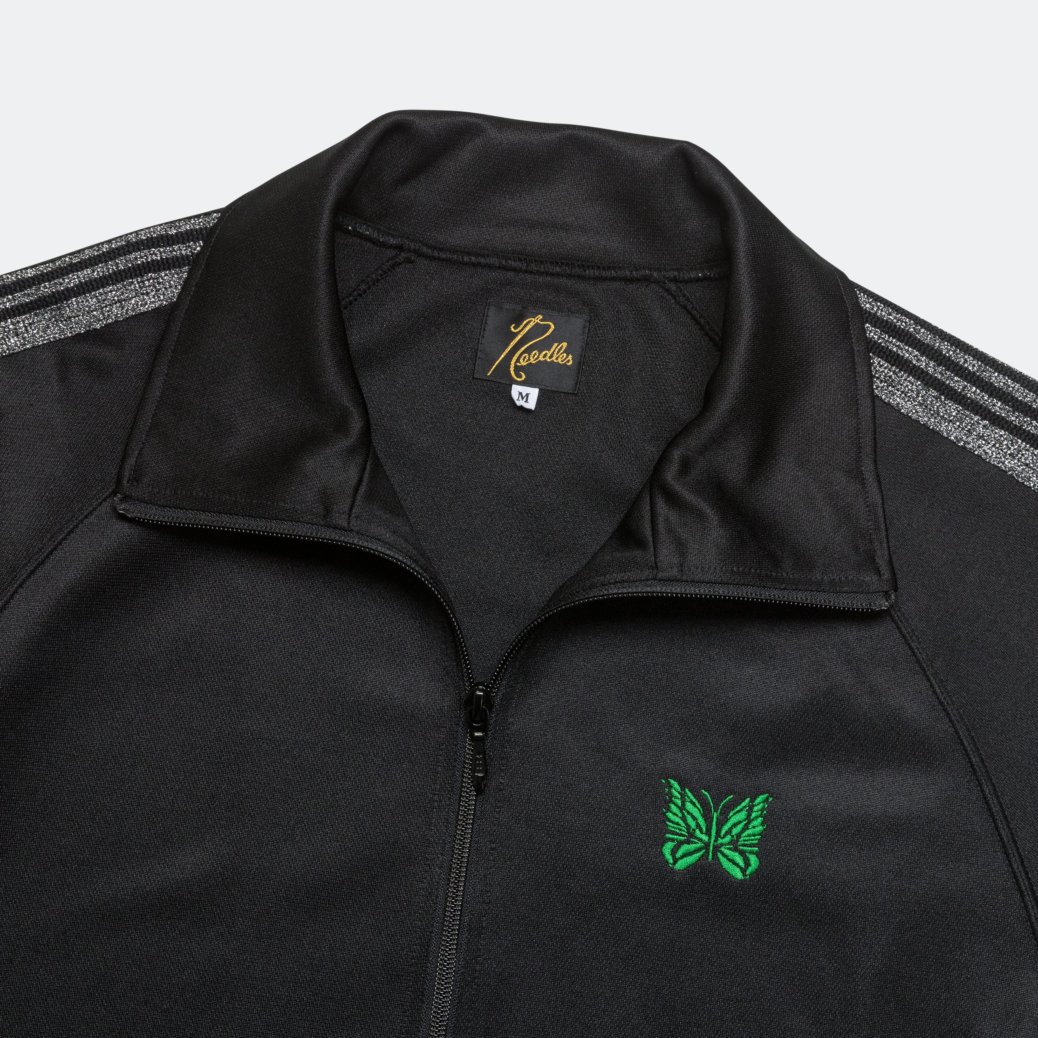 Track Jacket x UP THERE - Black/Silver Poly Smooth - Image 4