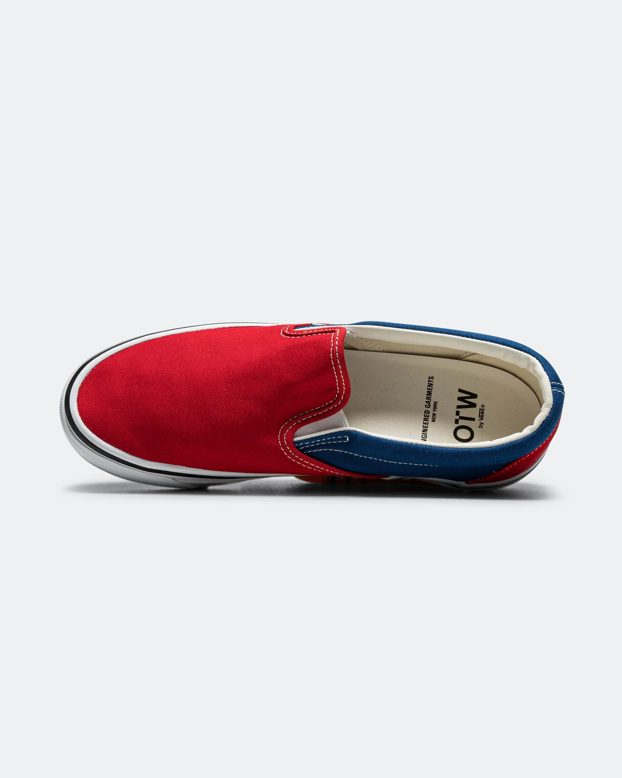 OTW Classic Slip-On 98 x Engineered Garments - Red/Navy - Image 4
