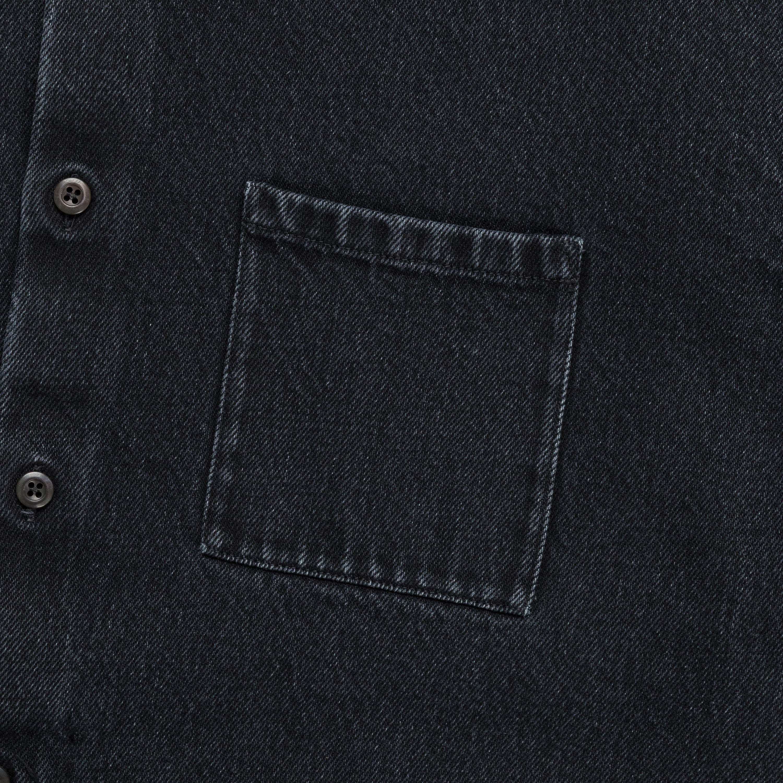 Washed Denim Shirt - Anthracite - Image 3