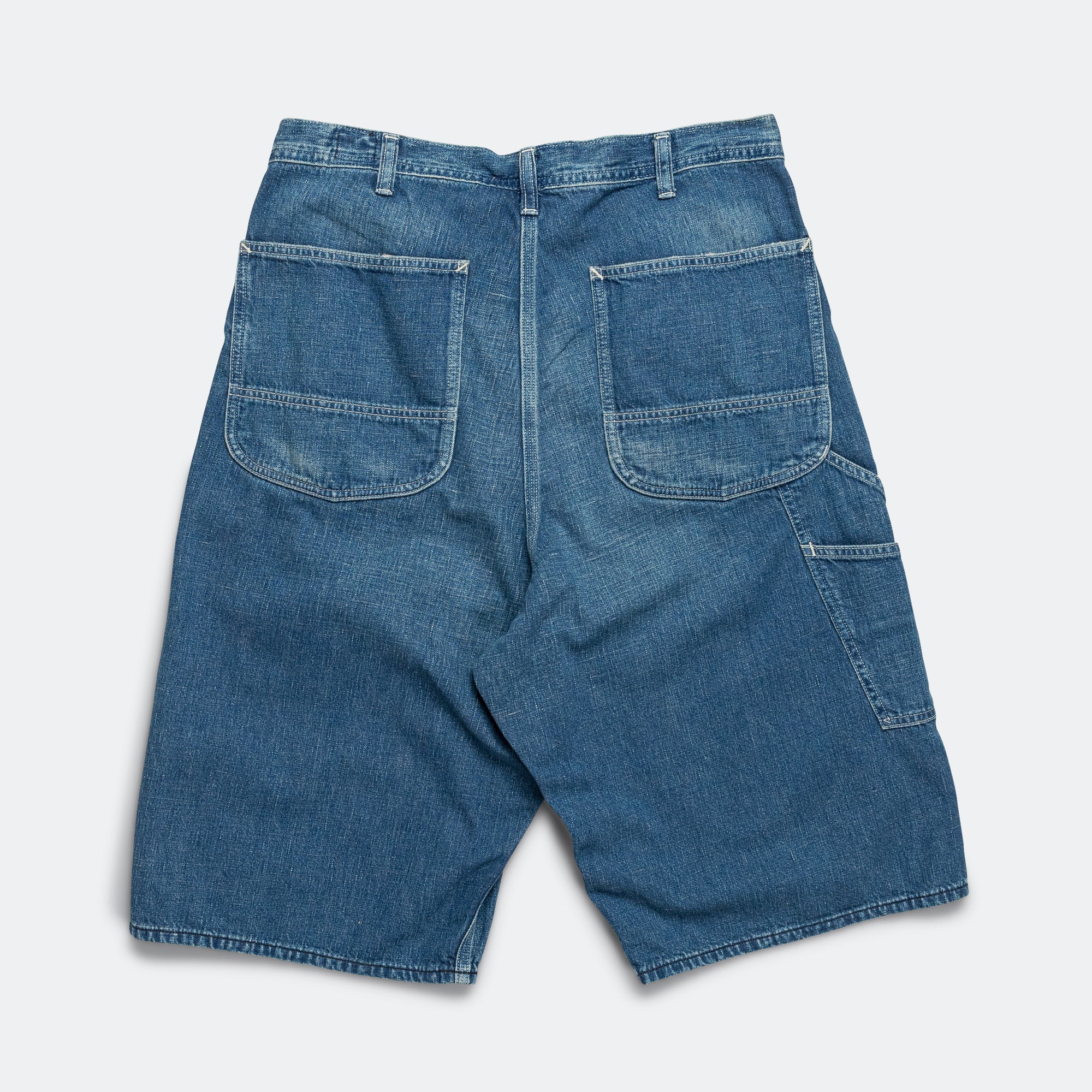 Wide Fit 40's Painter Shorts - Denim Used - Image 2