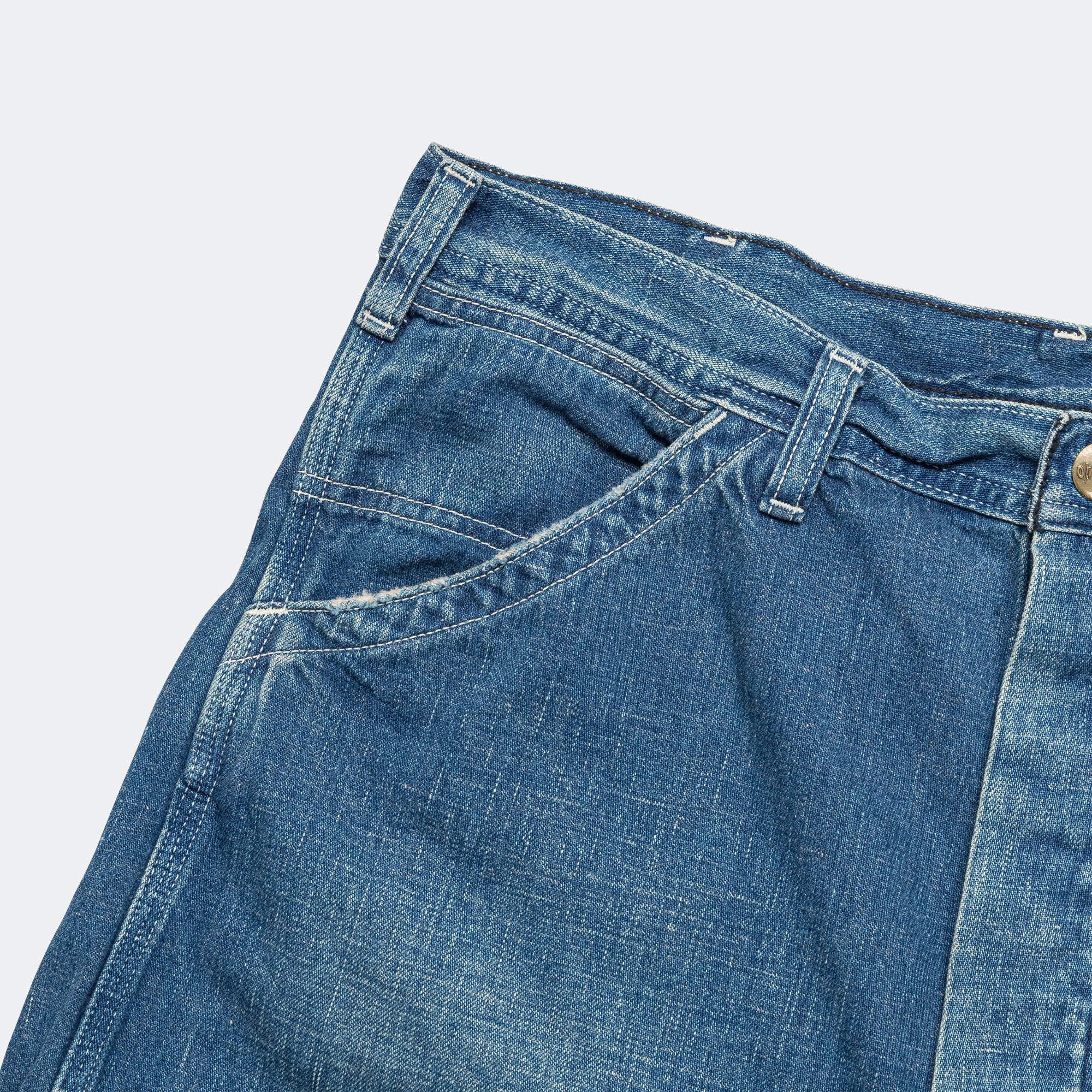 Wide Fit 40's Painter Shorts - Denim Used - Image 3