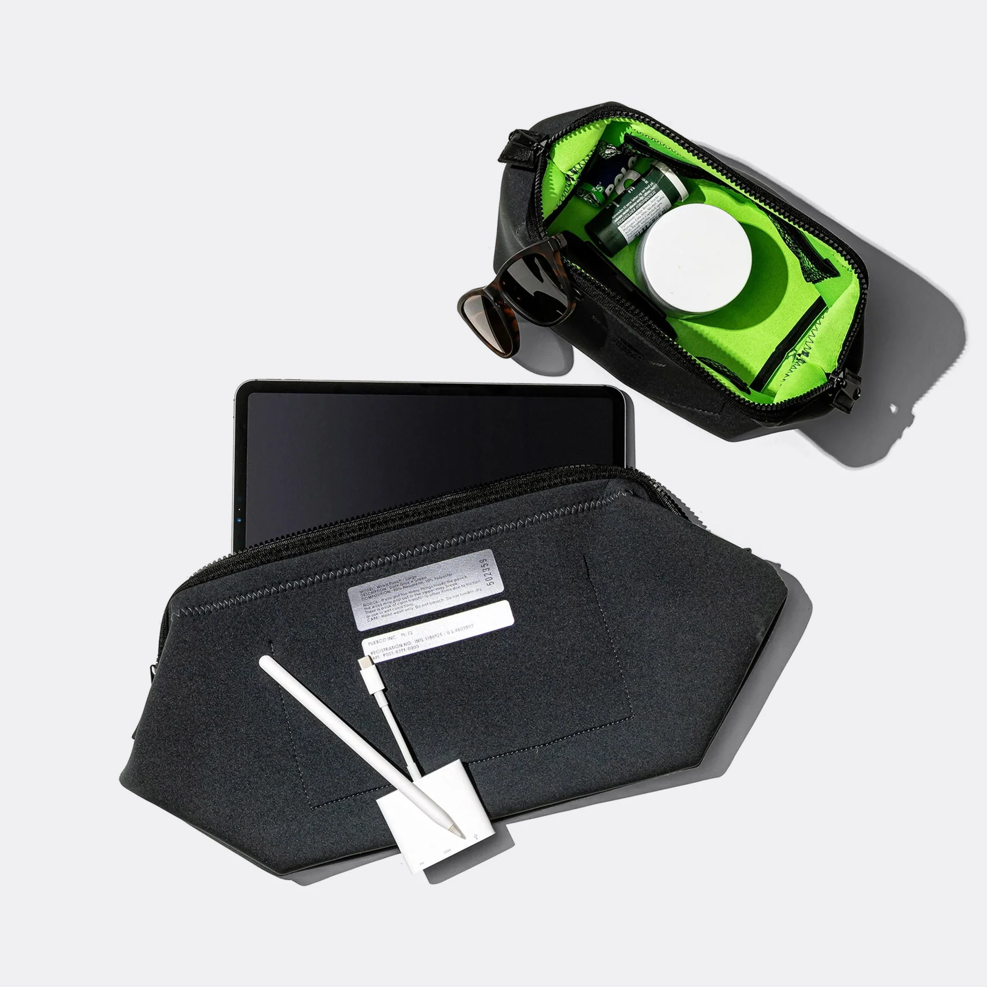 Wired Pouch - Dark Grey/Green - Image 3