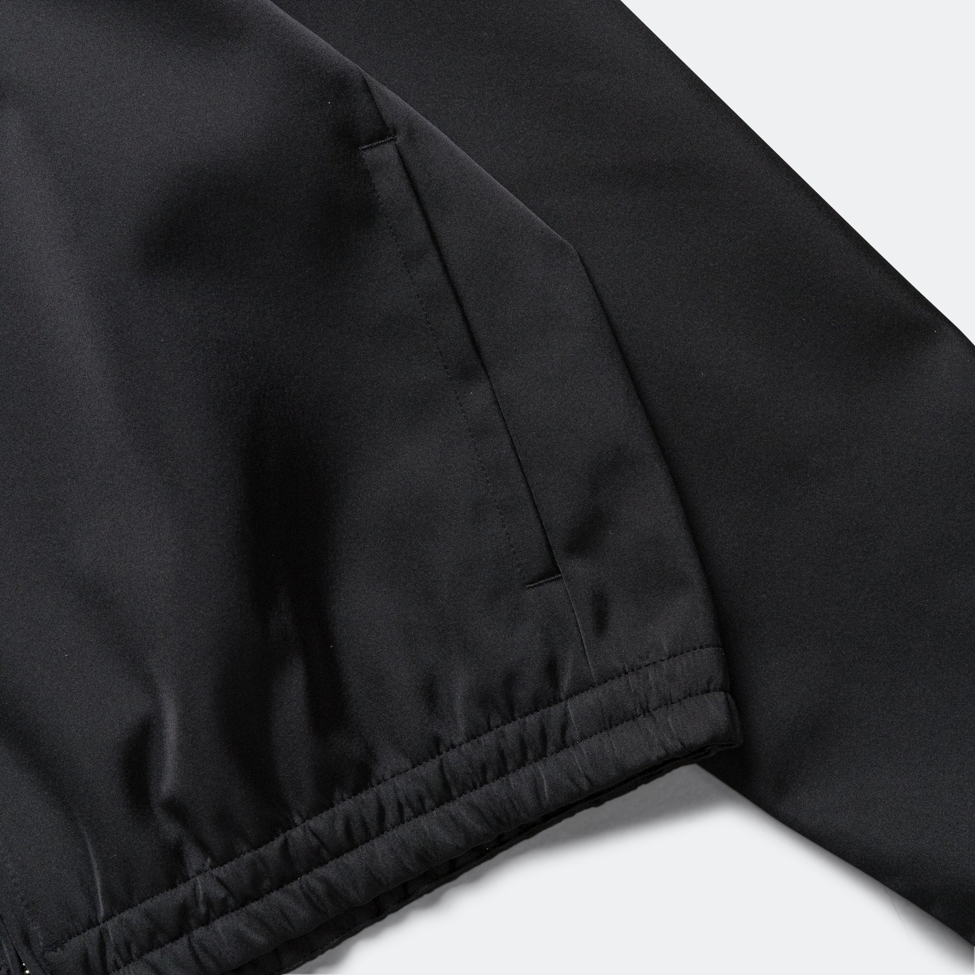 Womens Satin Hoodie x Wales Bonner - Black - Image 5