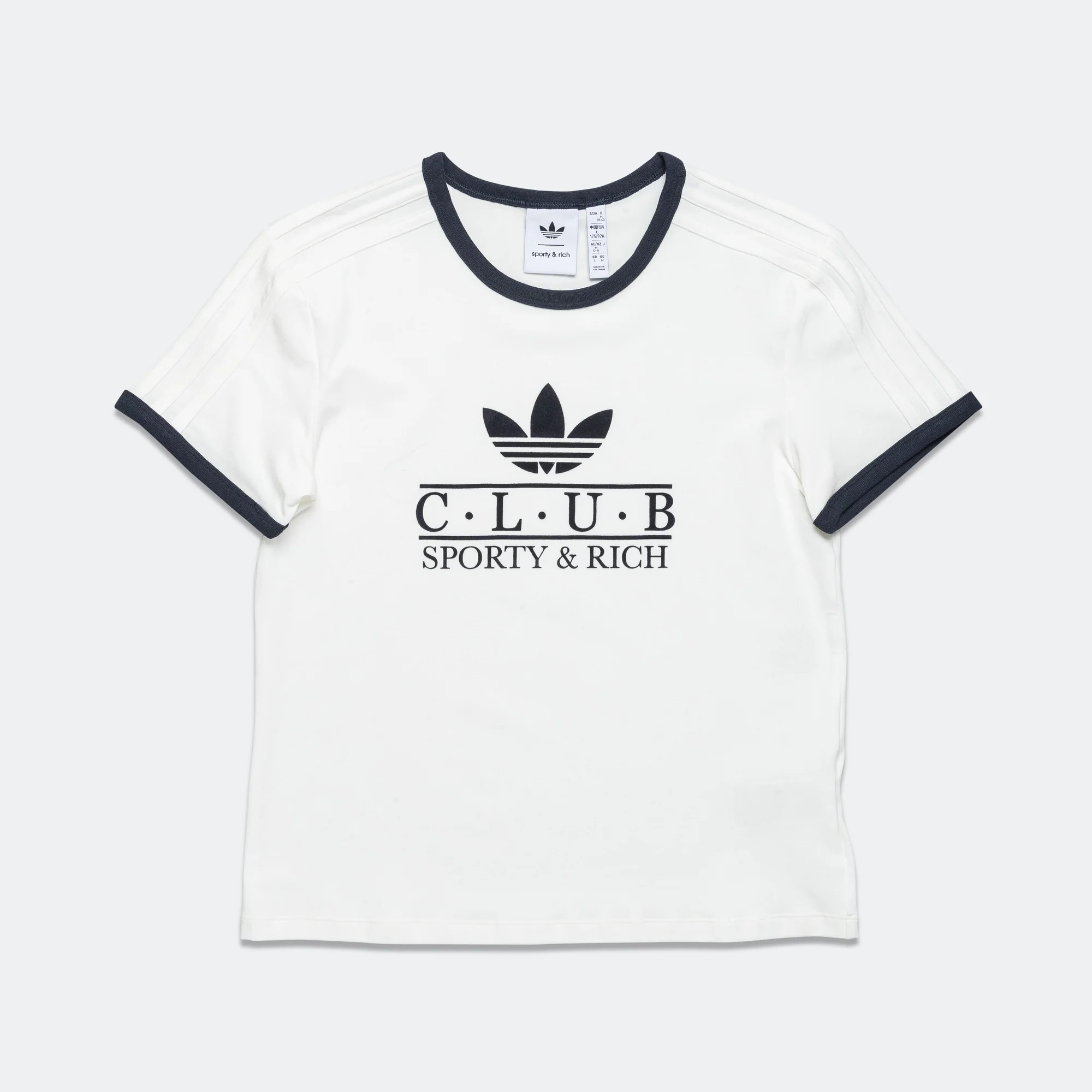 Womens T-Shirt x Sporty & Rich - Cream White/Night Navy