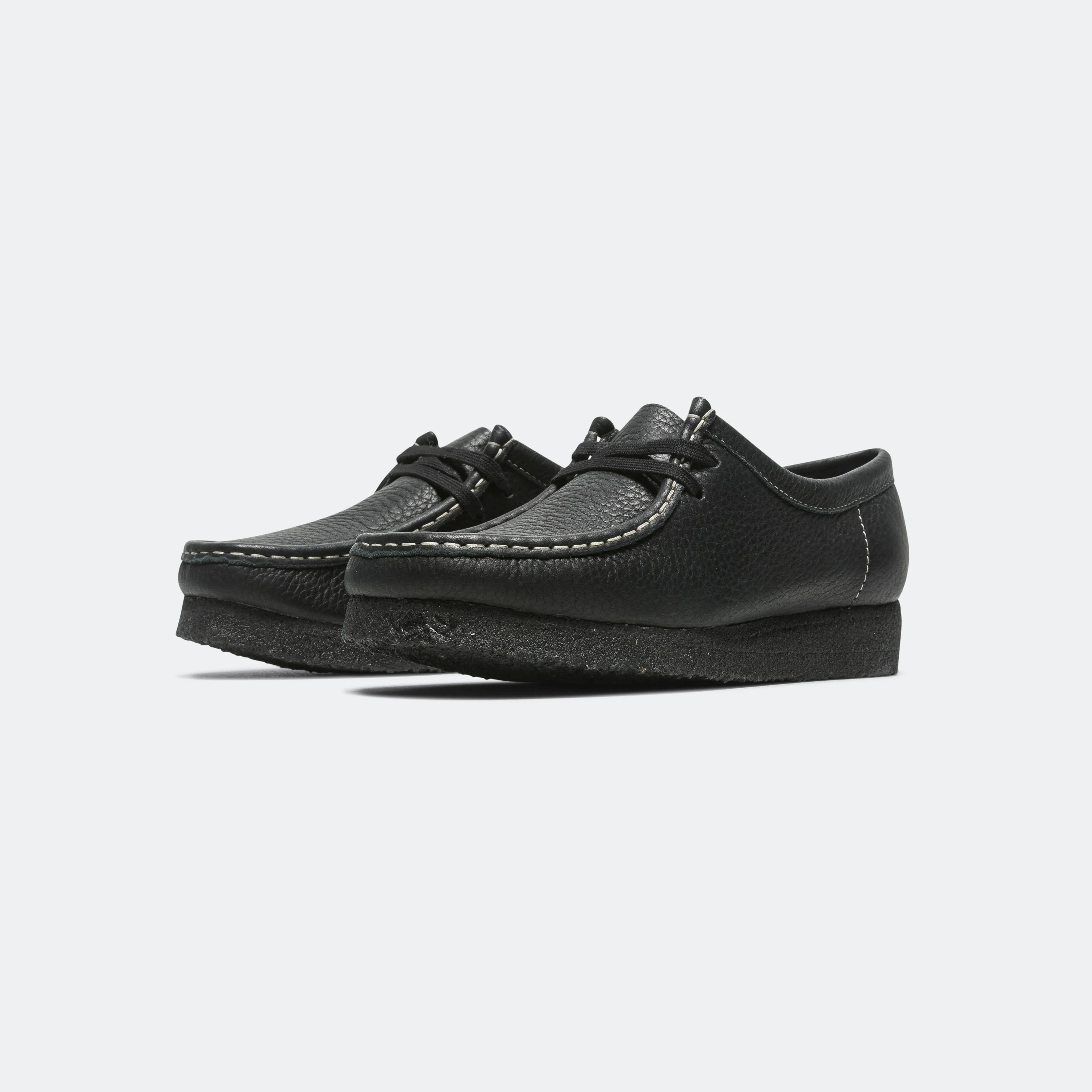 Womens Wallabee - Black Tumbled Leather - Image 2