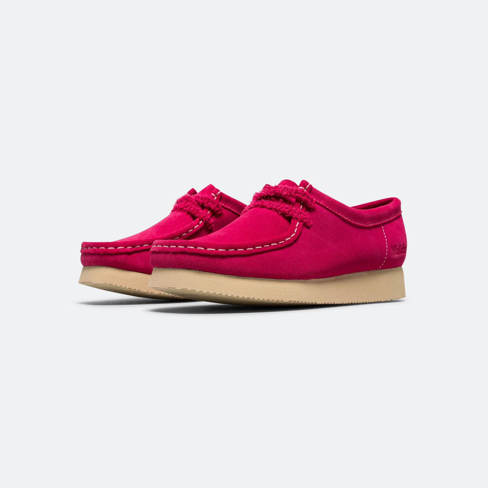 Womens Wallabee - Bright Pink Suede - Image 2