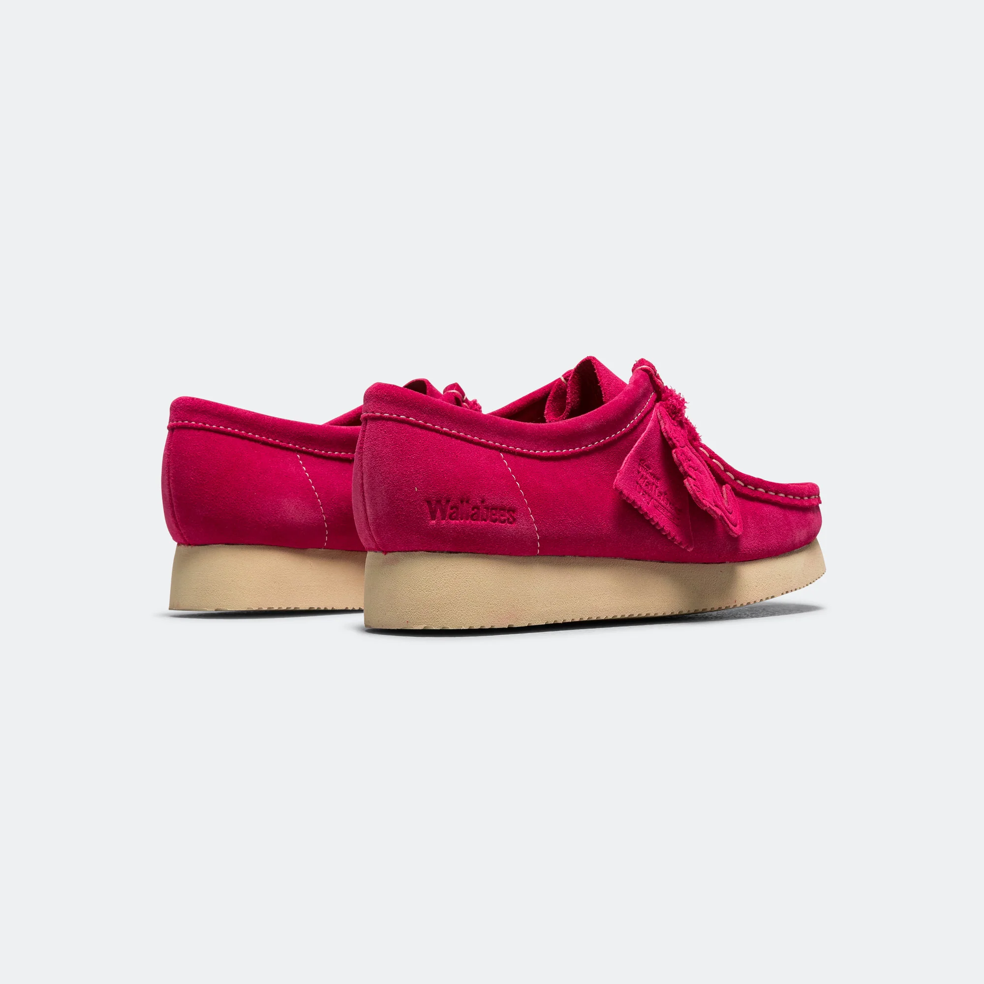 Womens Wallabee - Bright Pink Suede - Image 3