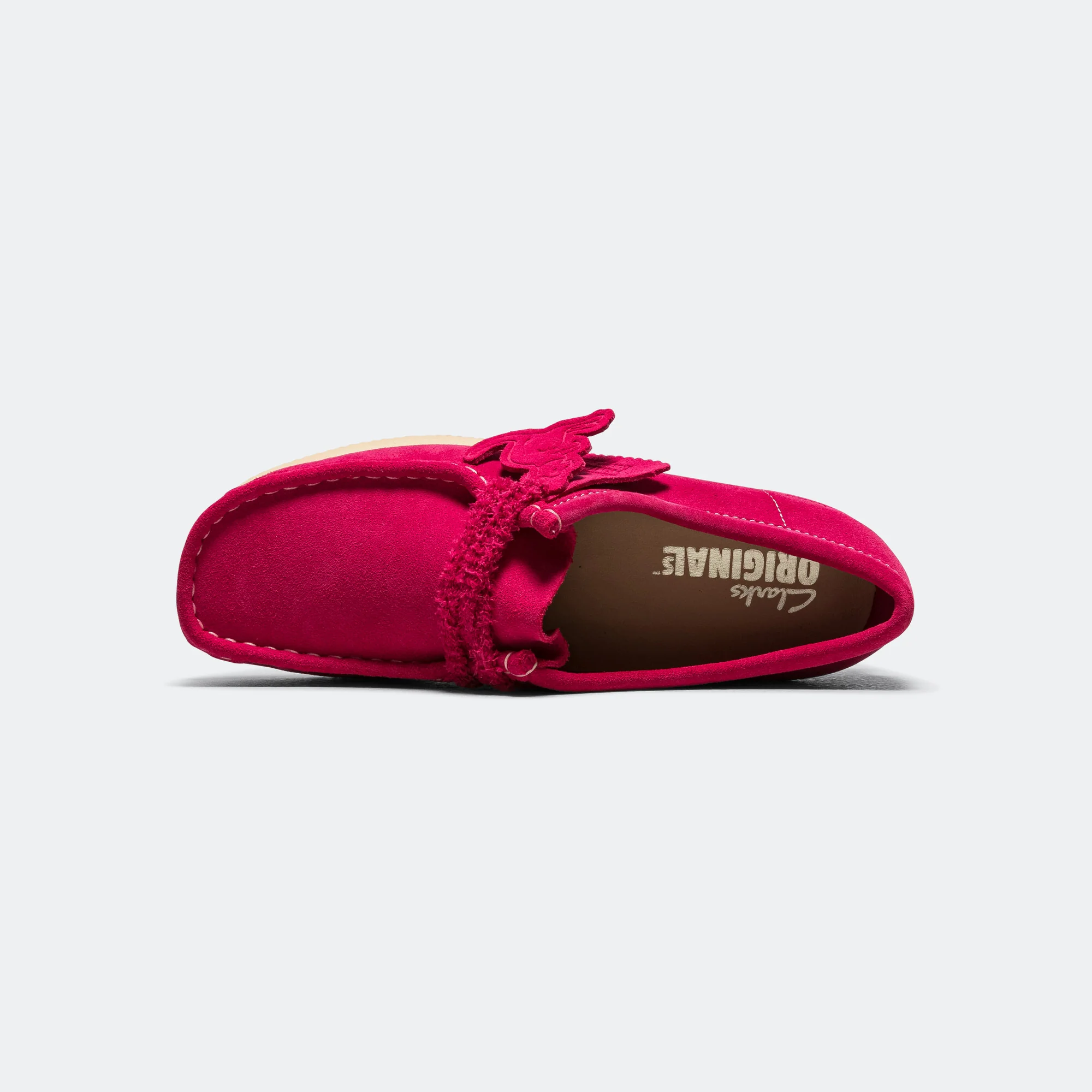 Womens Wallabee - Bright Pink Suede - Image 4