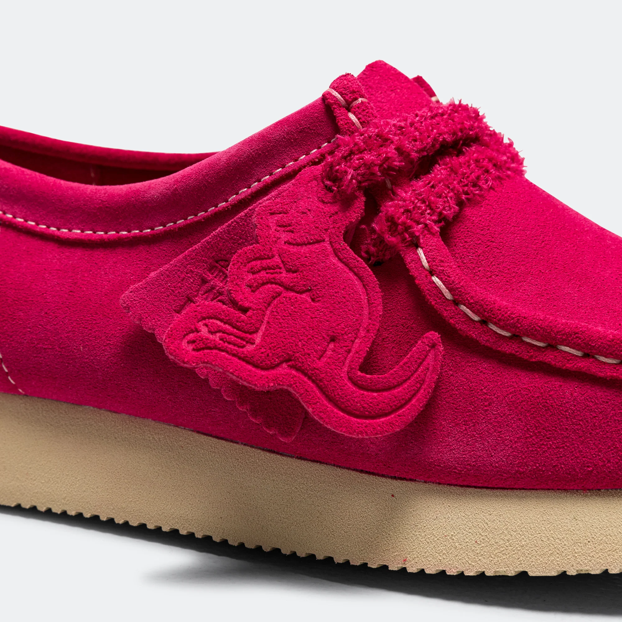 Womens Wallabee - Bright Pink Suede - Image 6