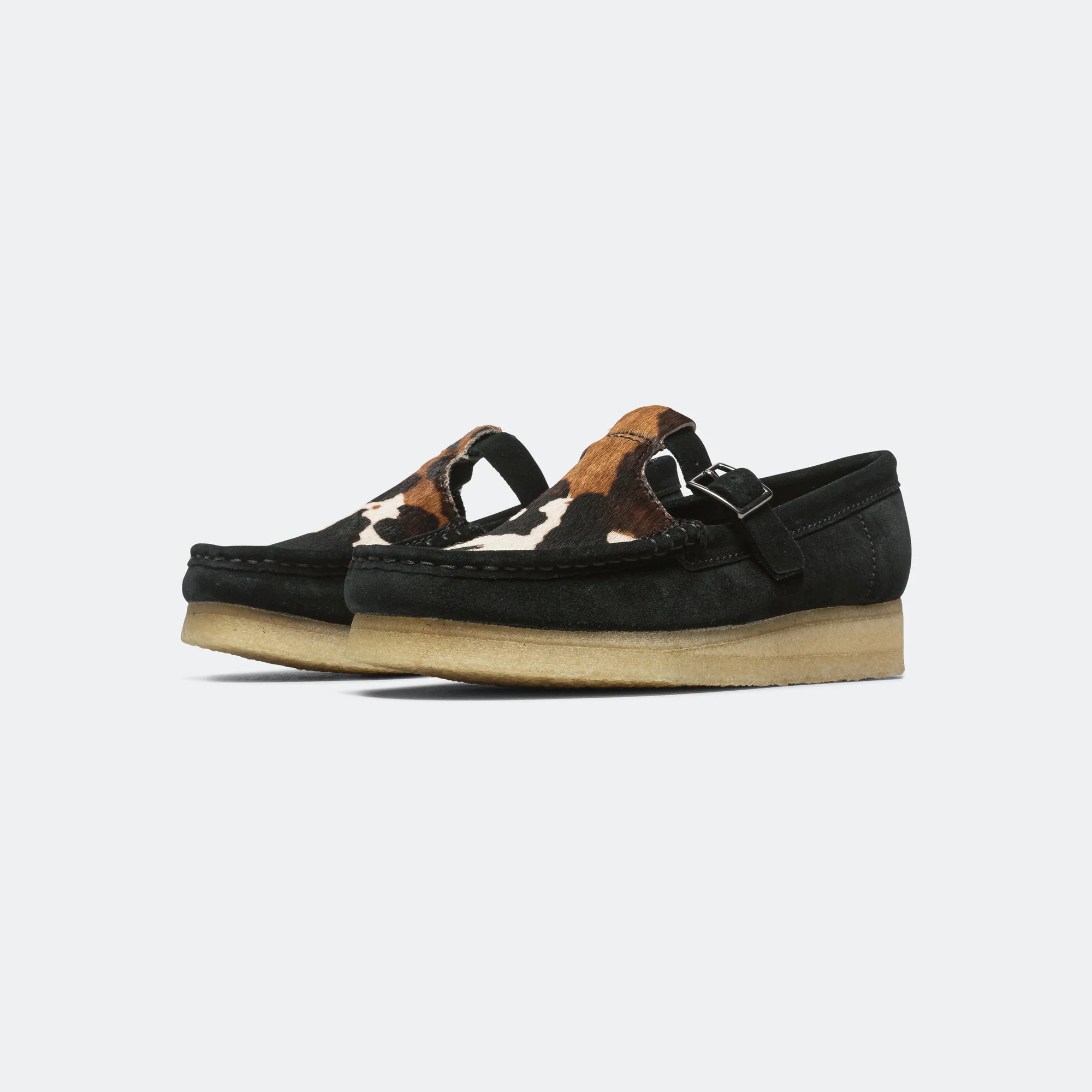 Womens Wallabee T Bar - Black Interest - Image 2
