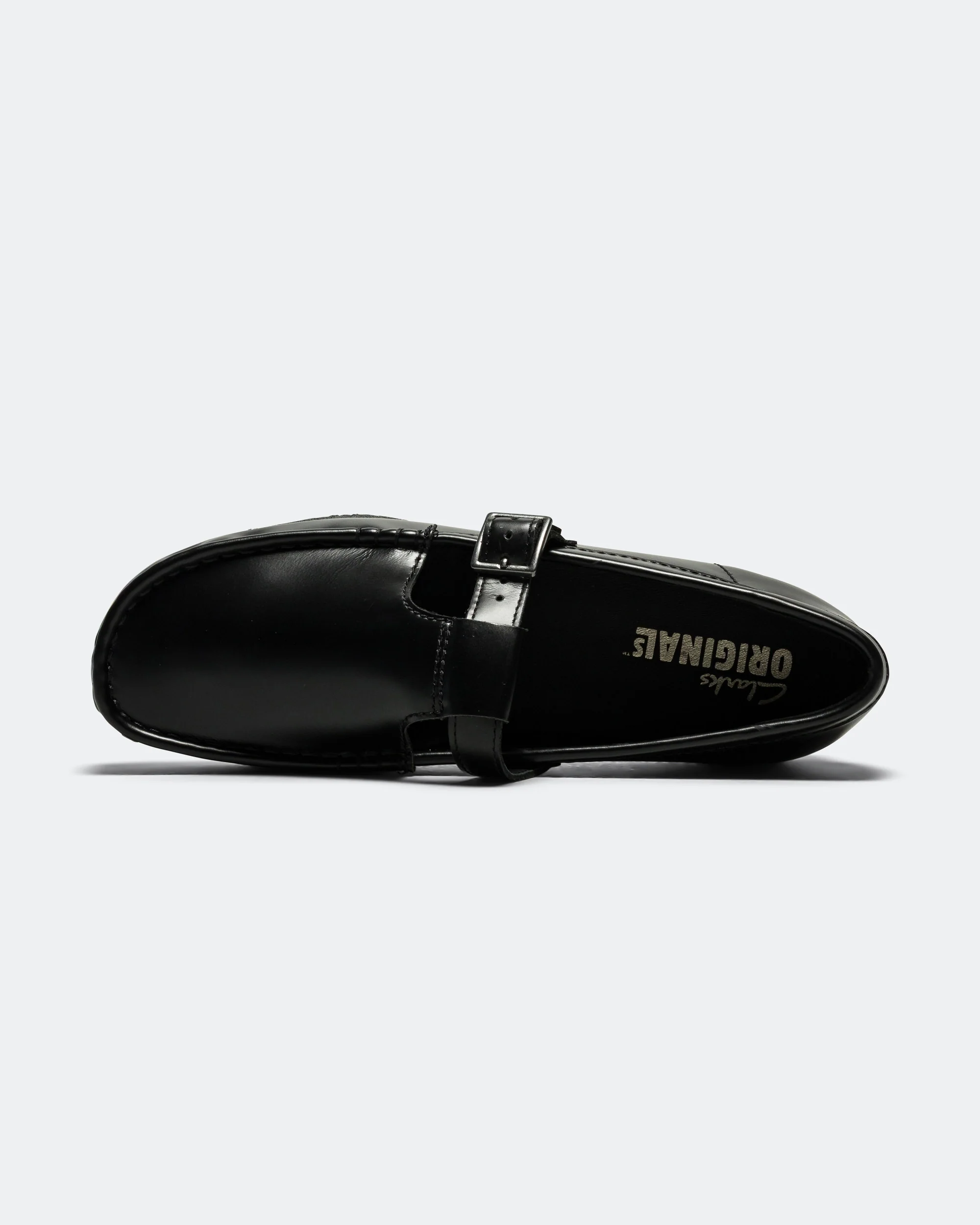 Womens Wallabee T Bar - Black Leather - Image 4