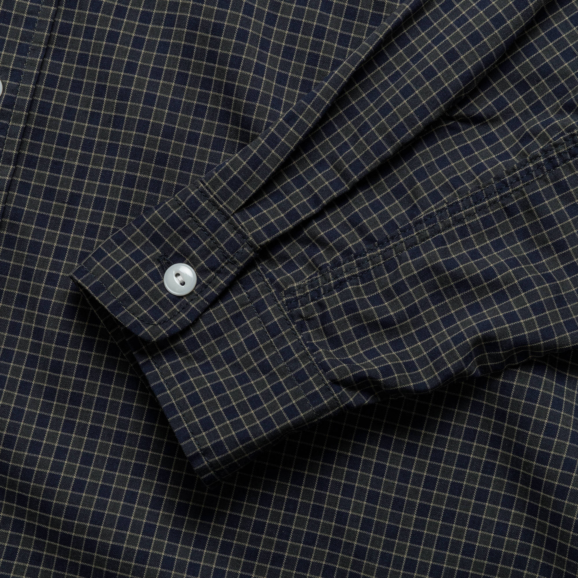 WORK Wool Plaid Shirt - Green - Image 4