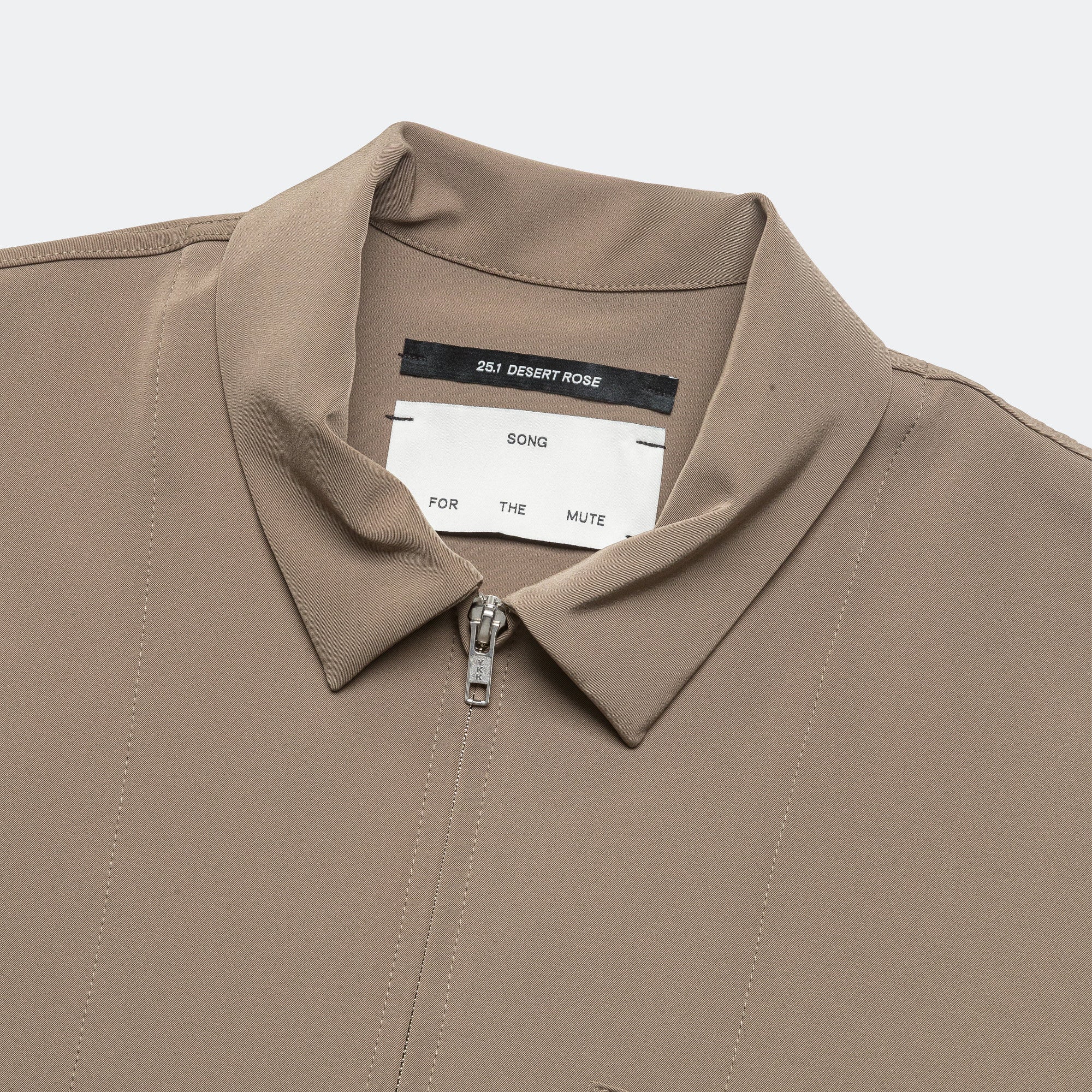 Zip-Up Gym Shirt - Taupe Poly Tech - Image 2