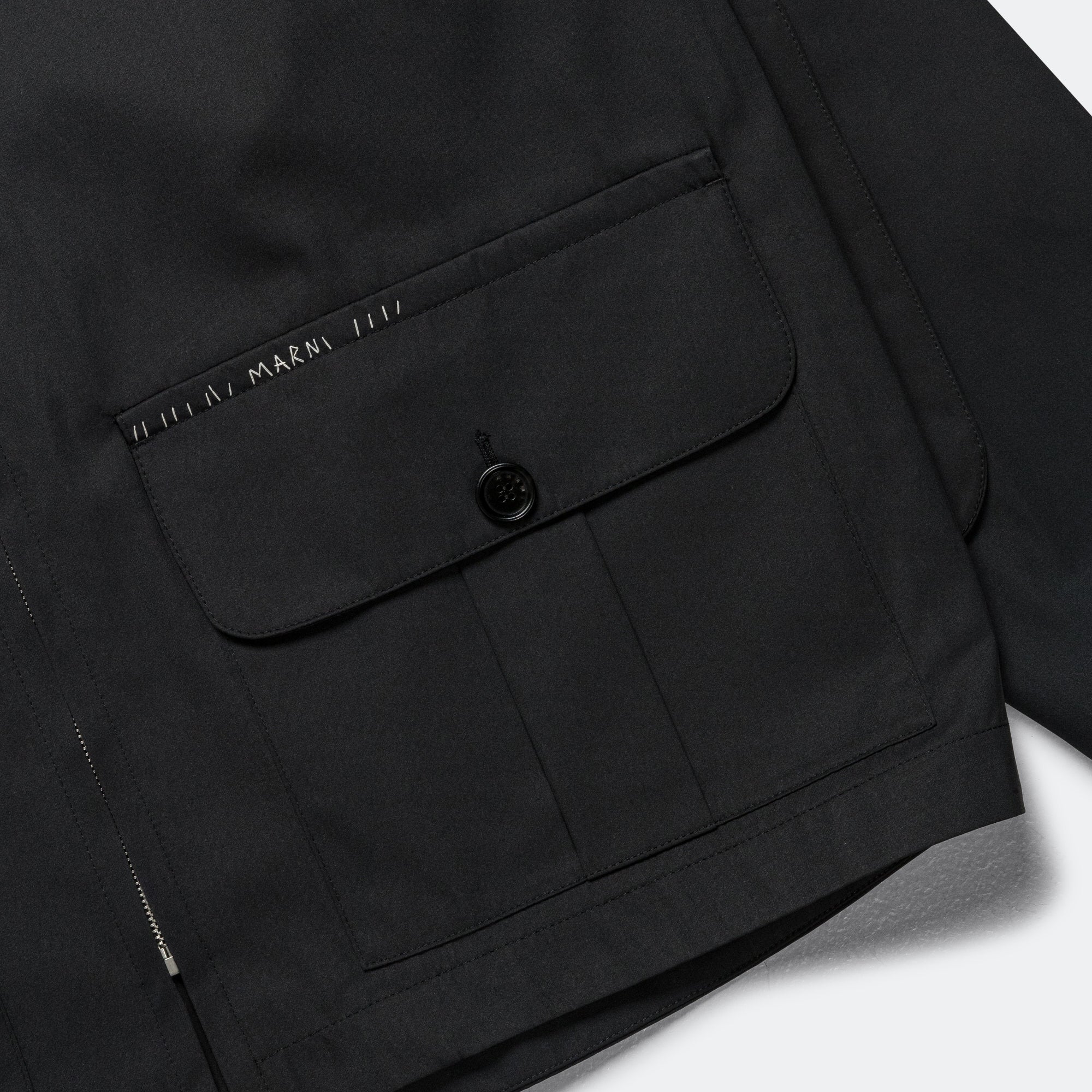 Zip Up Work Jacket - Black - Image 6